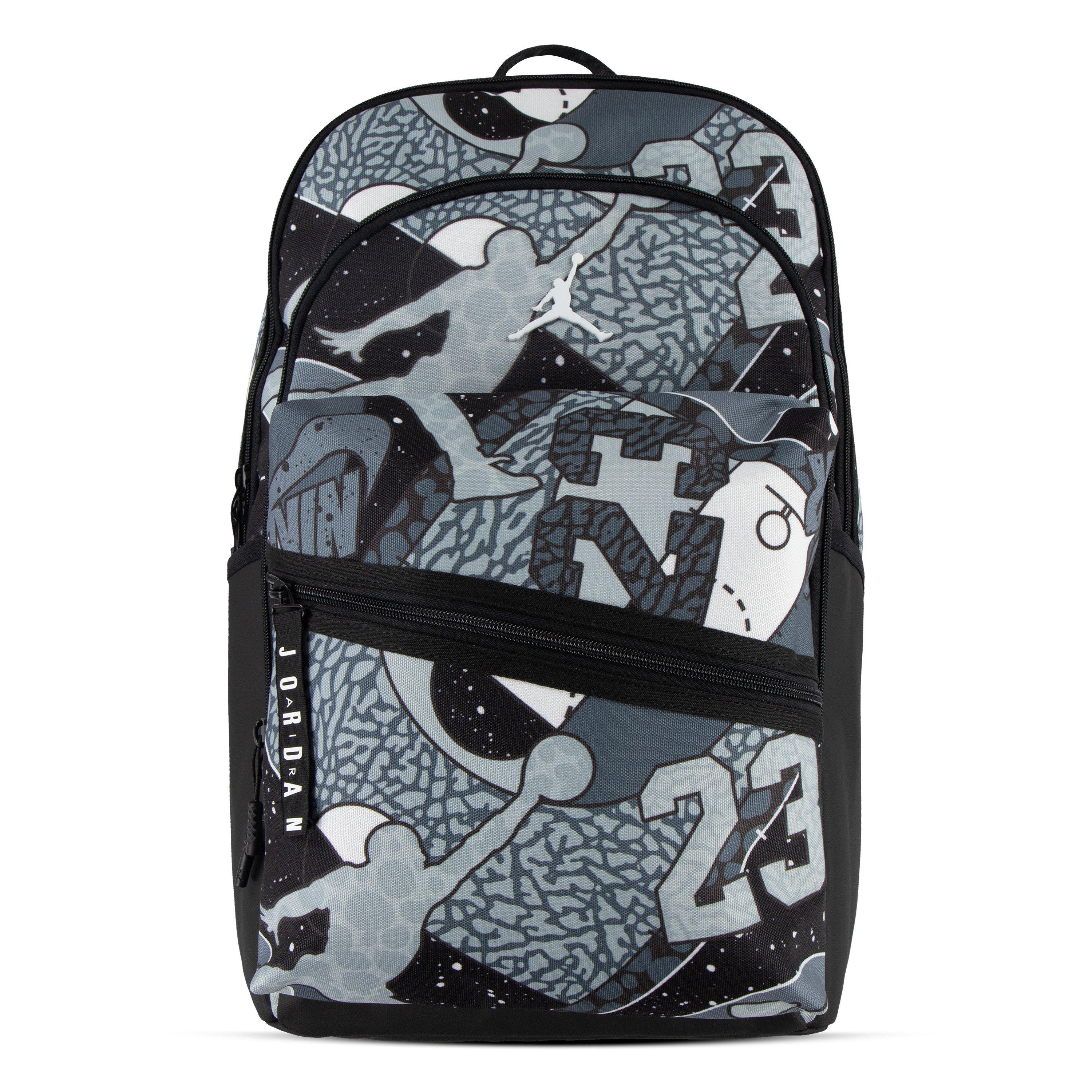 Jordan Air Patrol All Over Print Backpack-Black/White - BLACK/WHITE