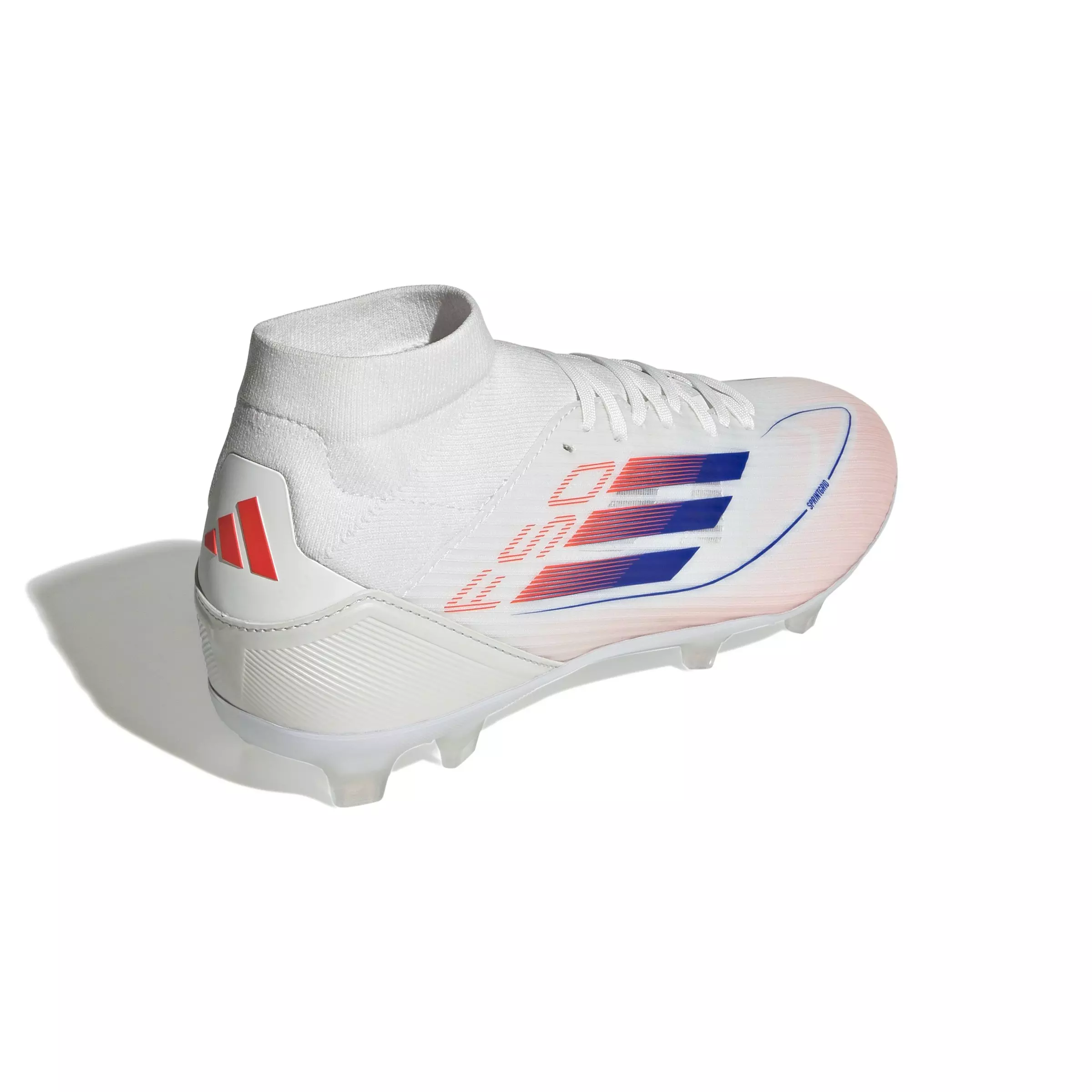 adidas F50 League Mid-Cut FG/MG "White/Red/Blue" Women's Soccer Cleat - WHITE/ROYAL/RED