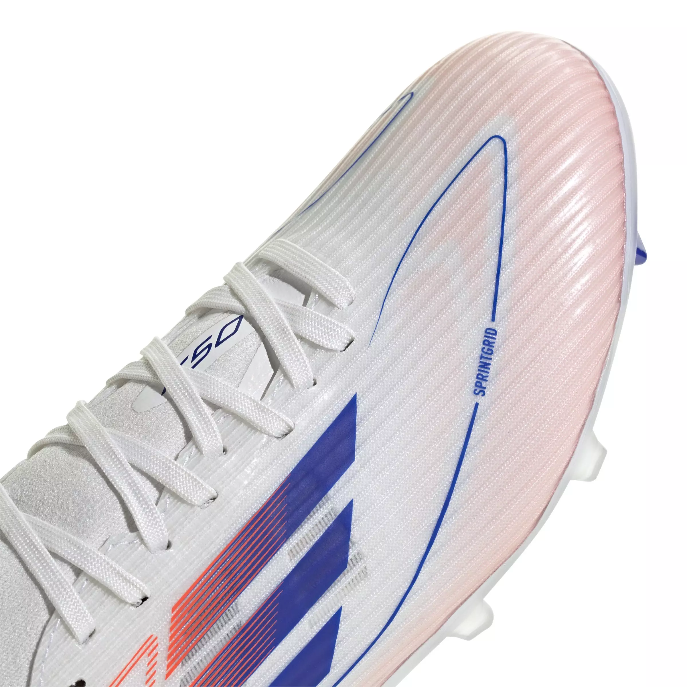 adidas F50 League Mid-Cut FG/MG "White/Red/Blue" Women's Soccer Cleat - WHITE/ROYAL/RED