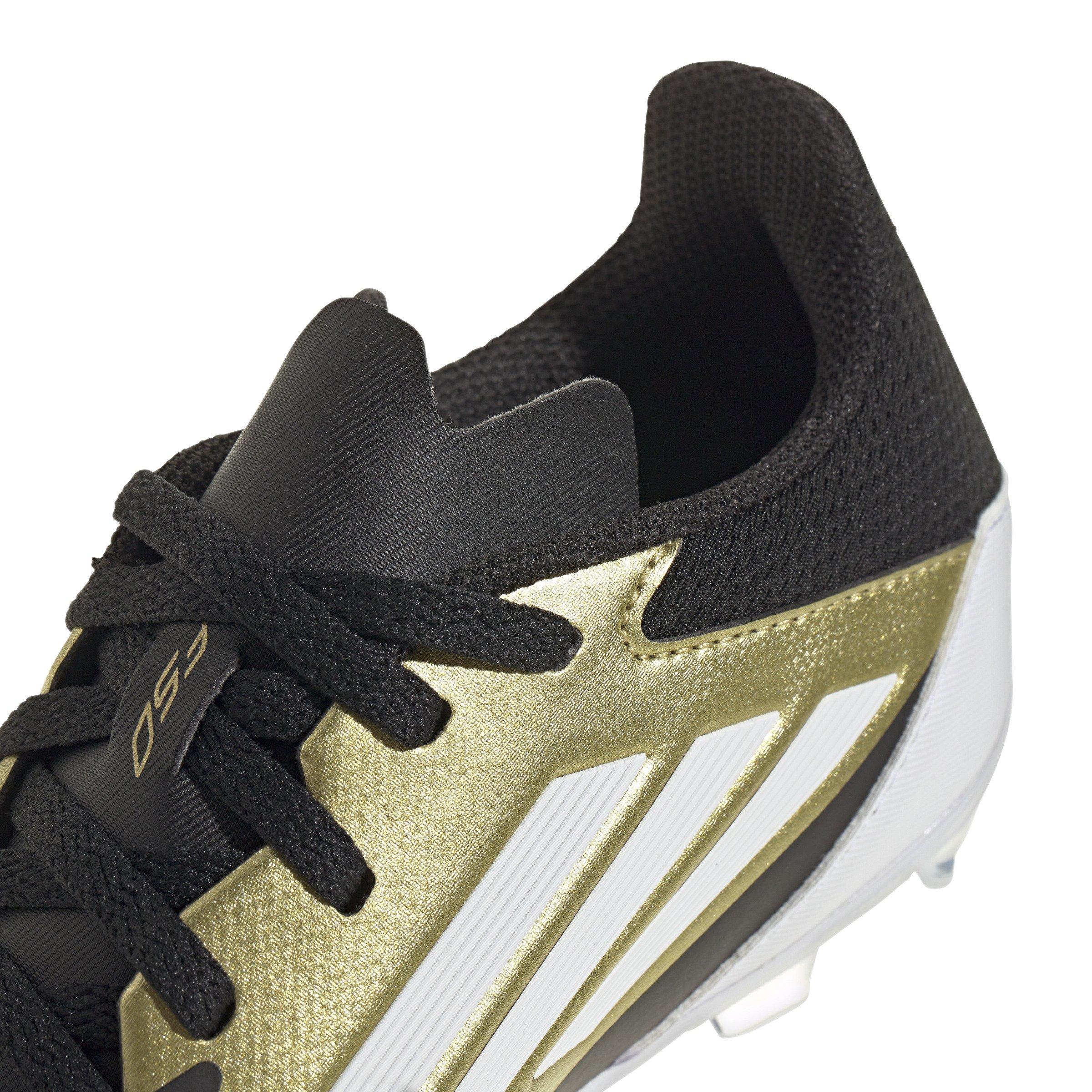 adidas F50 League Messi FG/MG  Grade School Kids' "Gold/White" Soccer Cleat