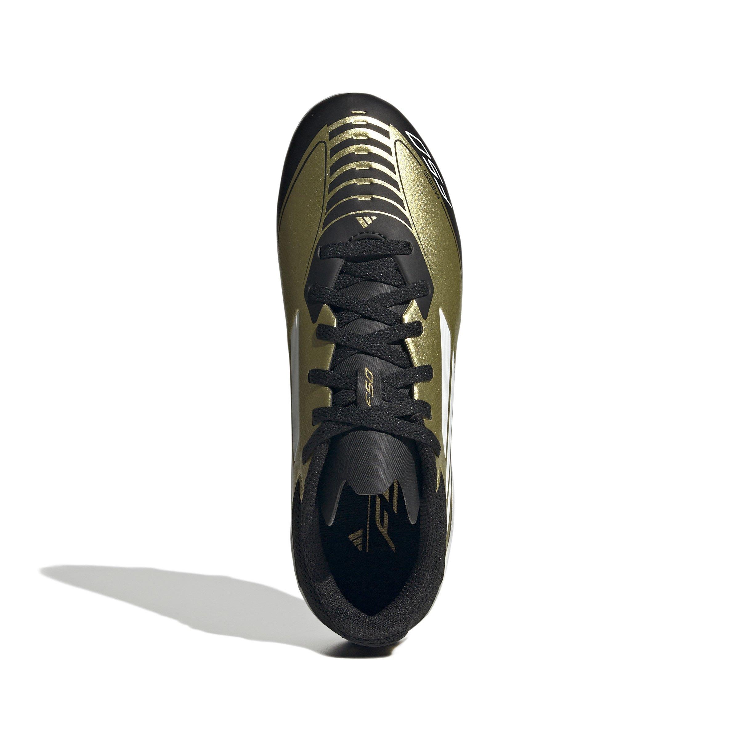 adidas F50 League Messi FG/MG  Grade School Kids' "Gold/White" Soccer Cleat