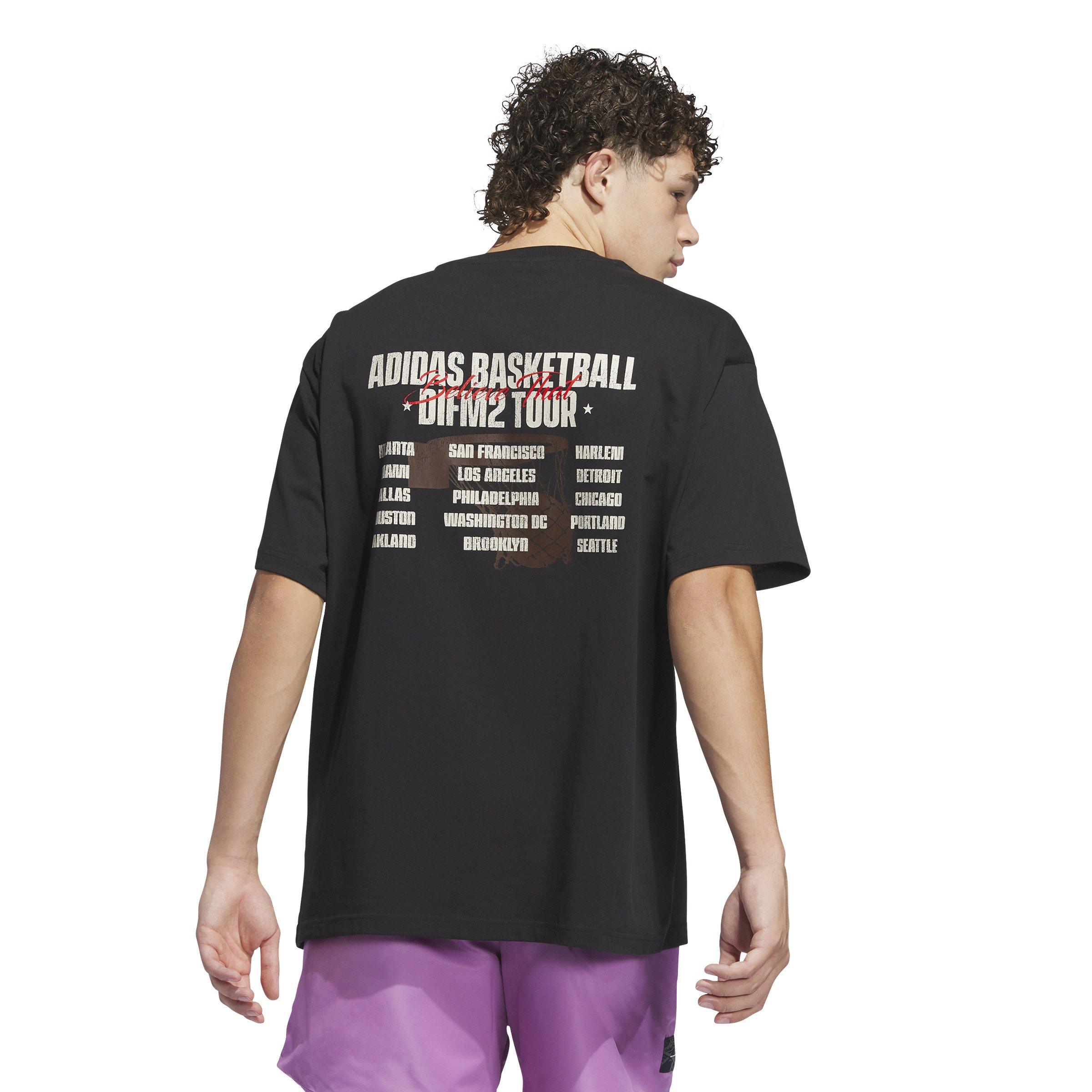 adidas Men's Anthony Edwards Graphic Tee - BLACK Thumbnail View 2