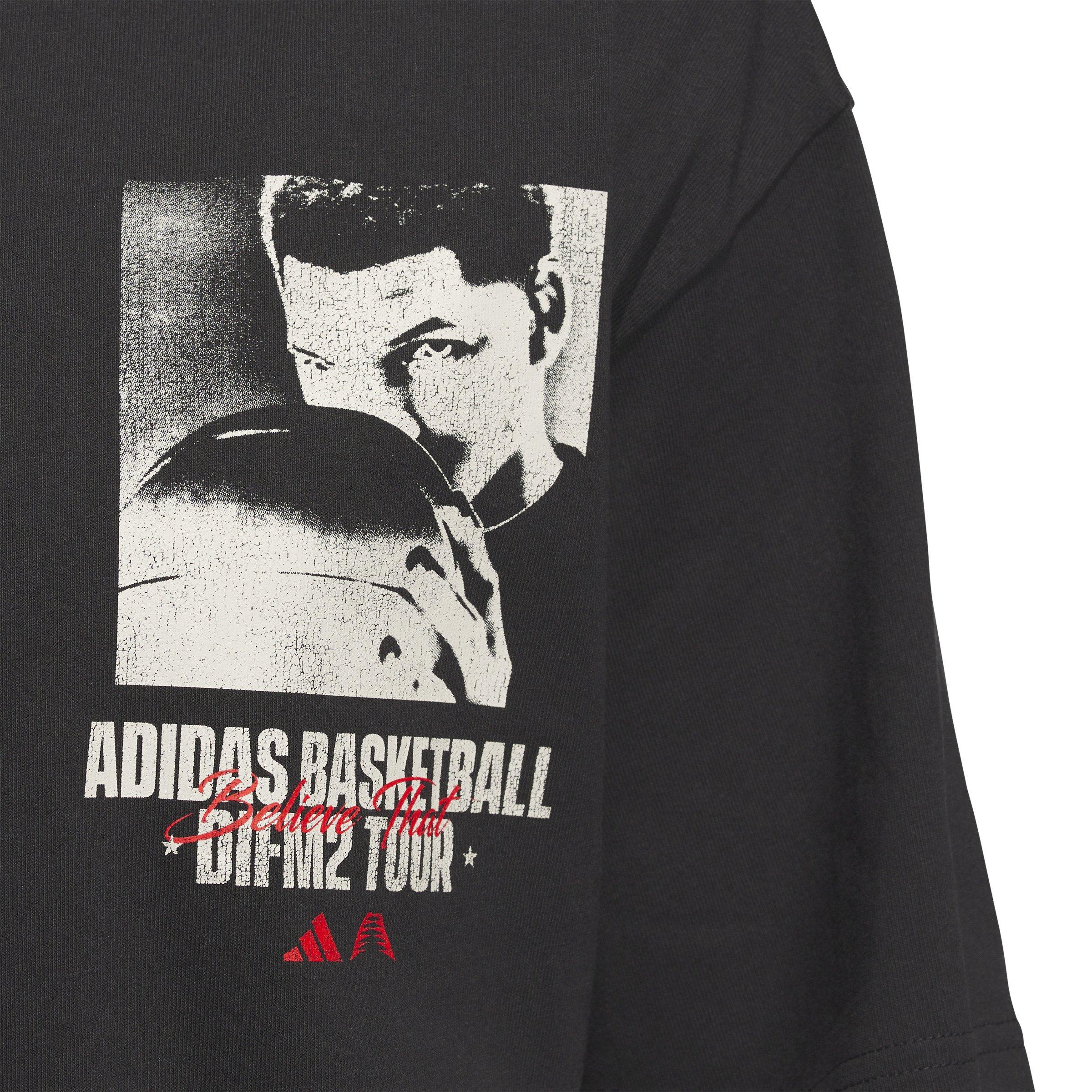 adidas Men's Anthony Edwards Graphic Tee - BLACK Thumbnail View 4
