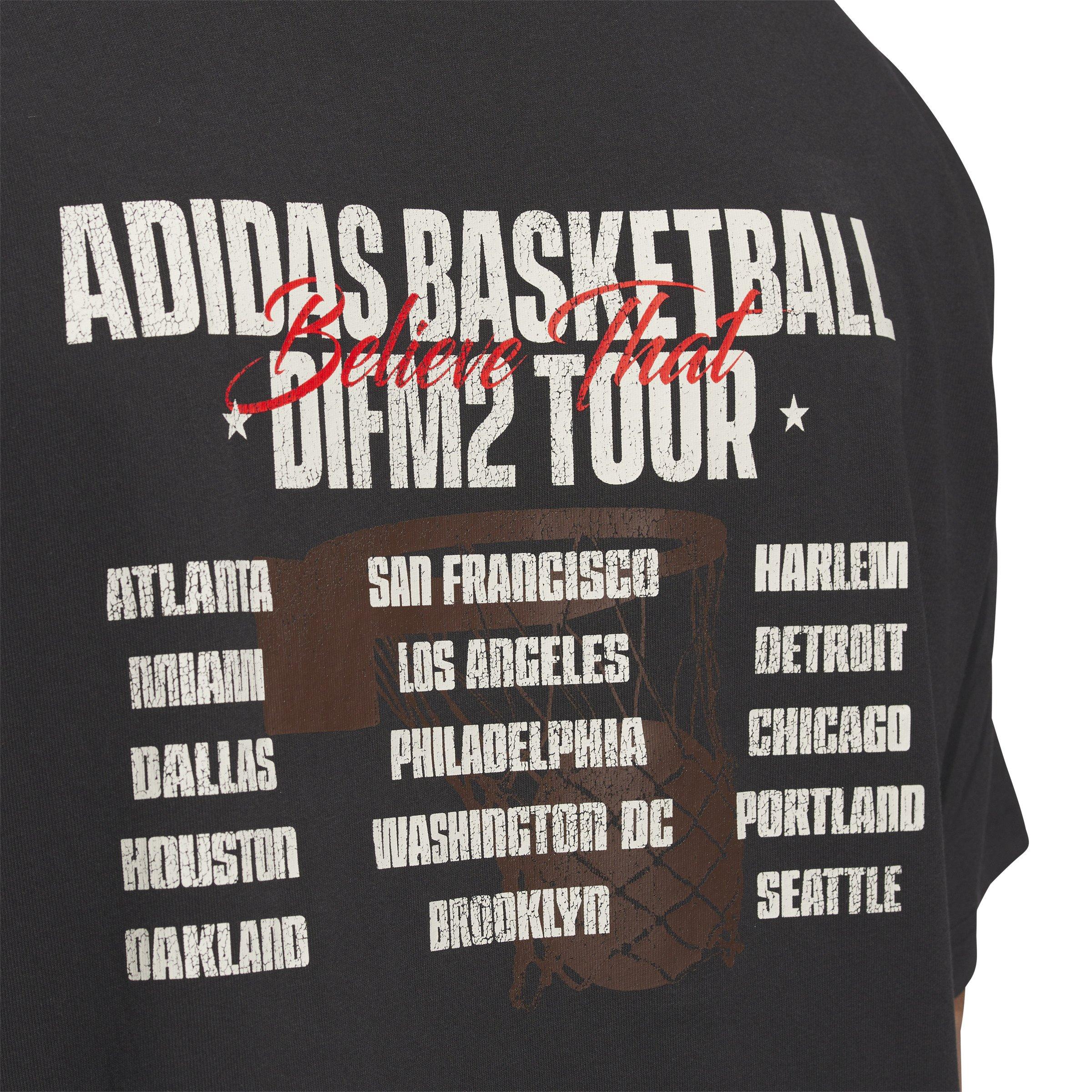 adidas Men's Anthony Edwards Graphic Tee - BLACK Thumbnail View 5