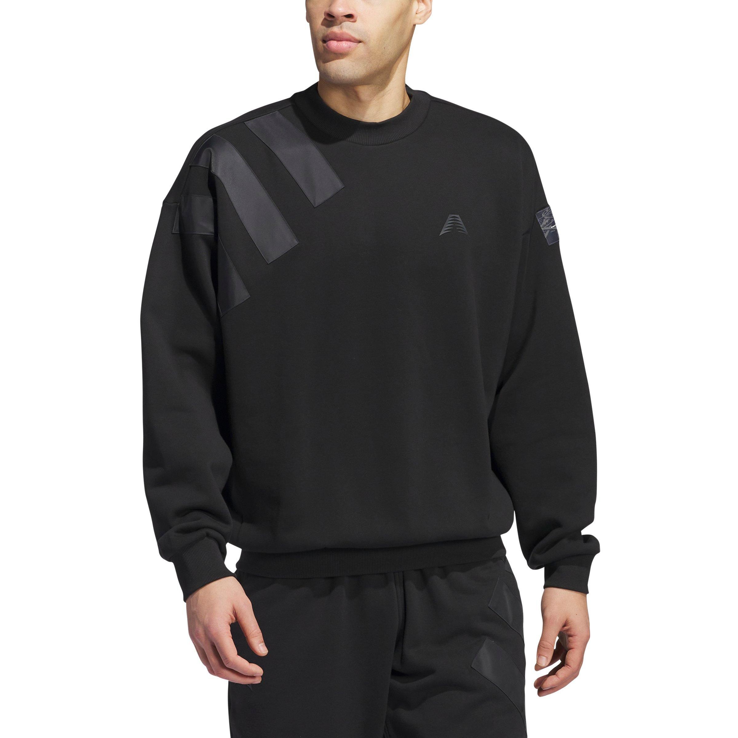 adidas Men's Anthony Edwards Foundation Crew Sweatshirt - BLACK Thumbnail View 3