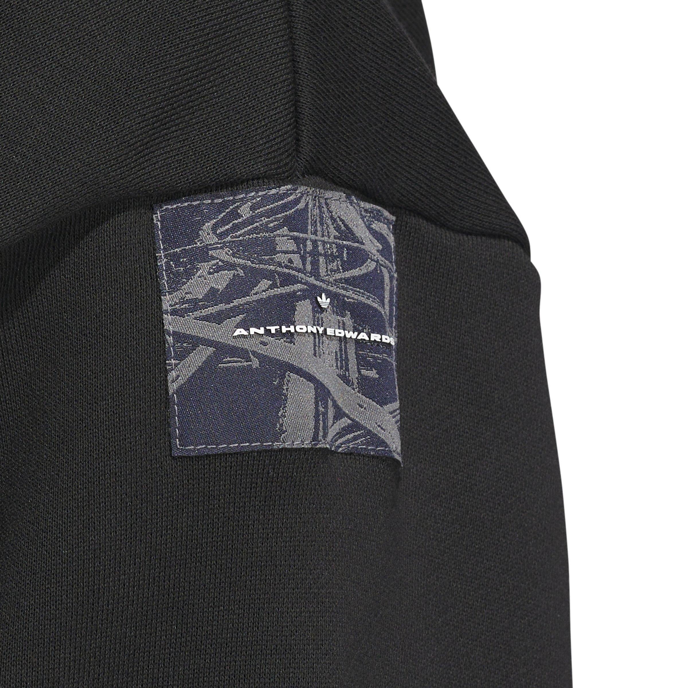 adidas Men's Anthony Edwards Foundation Crew Sweatshirt - BLACK Thumbnail View 4