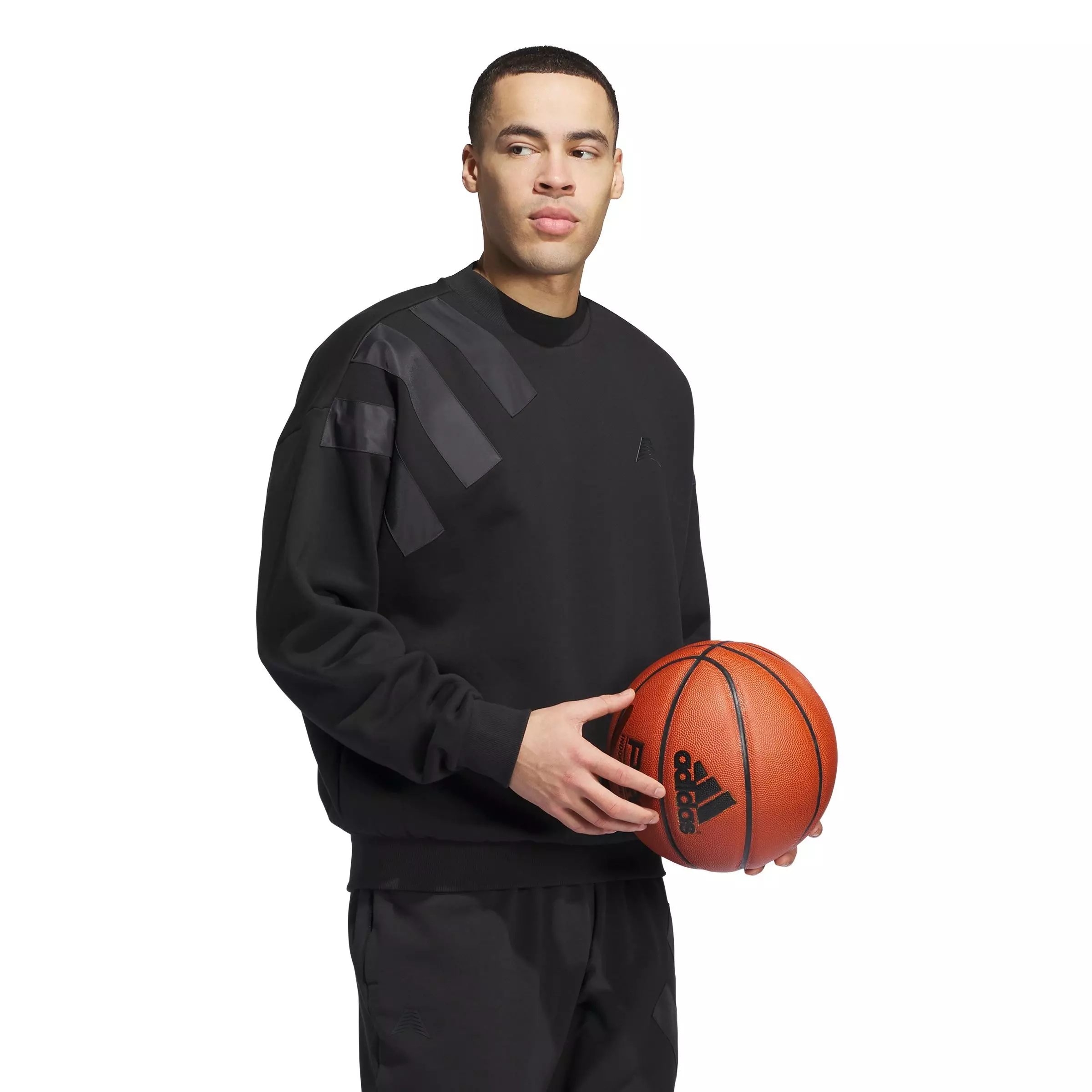 adidas Men's Anthony Edwards Foundation Crew Sweatshirt - BLACK