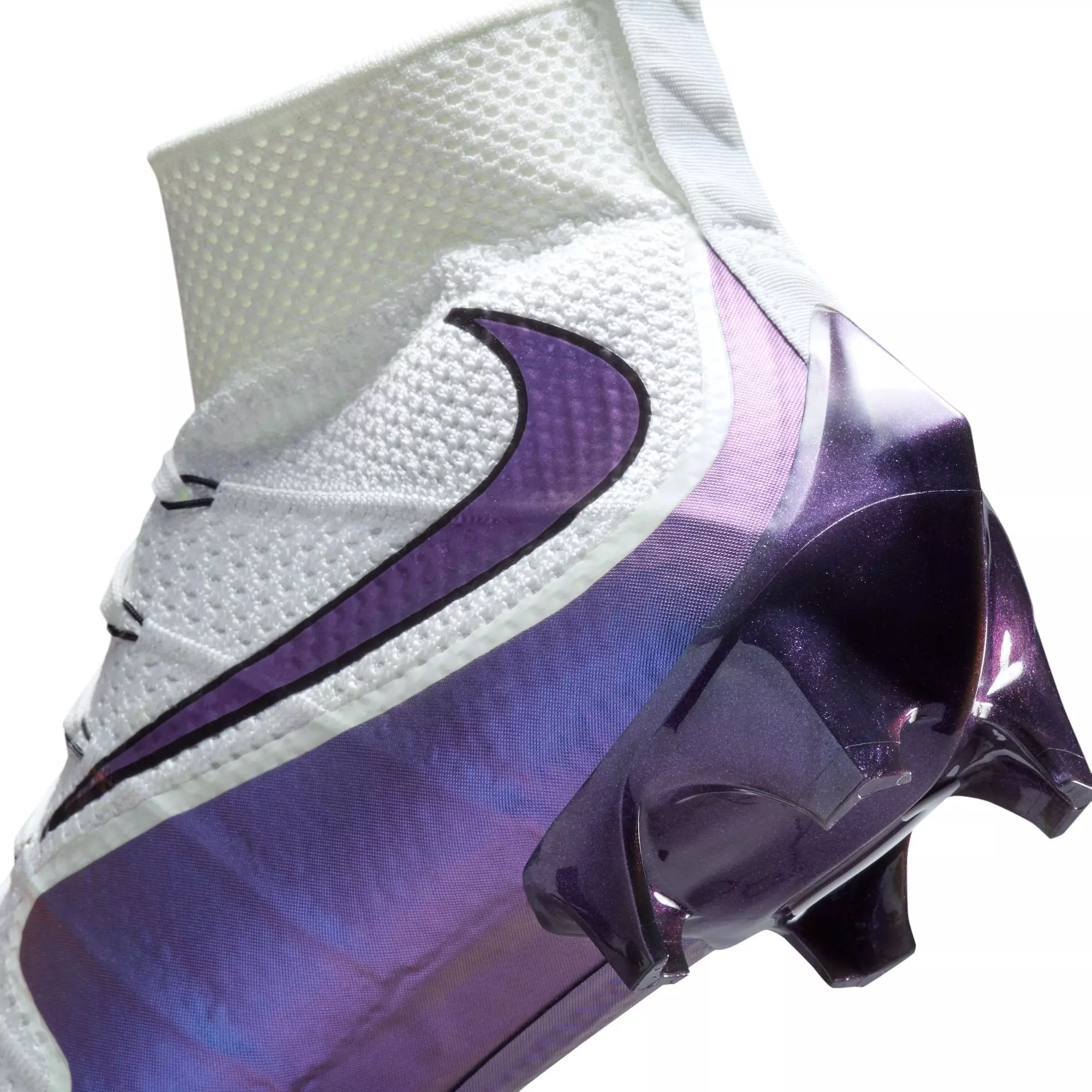 Nike Vapor Edge 360 Untouchable "White Purple/Iridescent" Men's Football Cleat - WHITE/BLACK/PURPLE