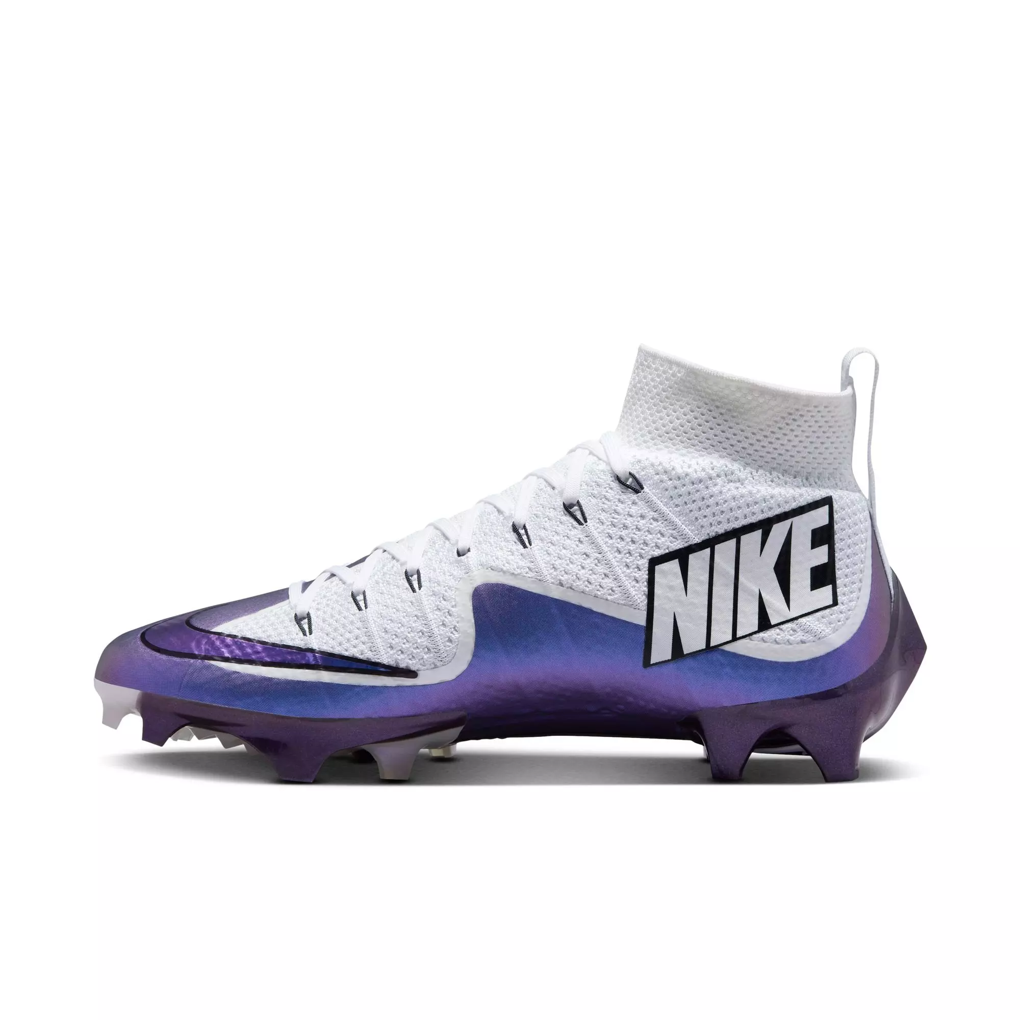 Nike Vapor Edge 360 Untouchable "White Purple/Iridescent" Men's Football Cleat - WHITE/BLACK/PURPLE