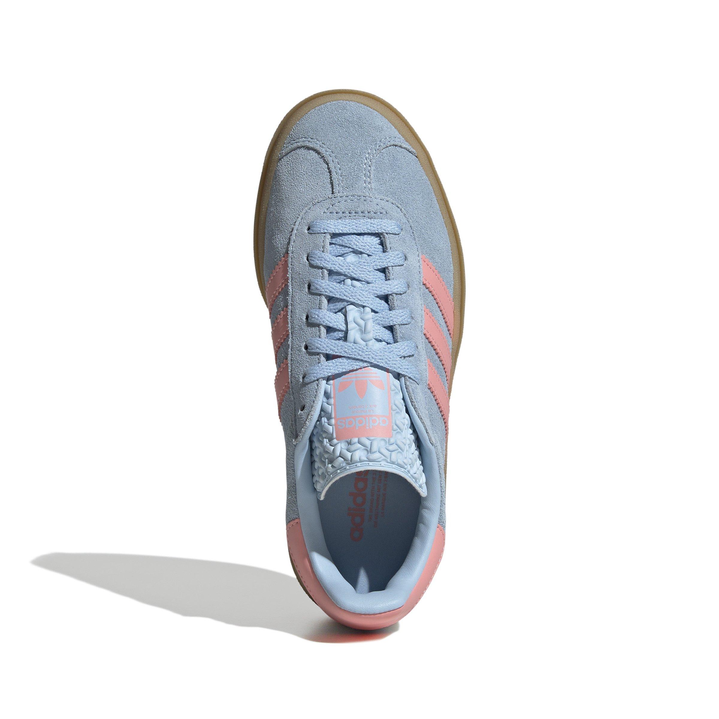adidas Originals Gazelle Bold "Clear Sky/Semi Pink Spark/Silver Metallic" Grade School Girls' Shoe - BLUE/PINK Thumbnail View 3