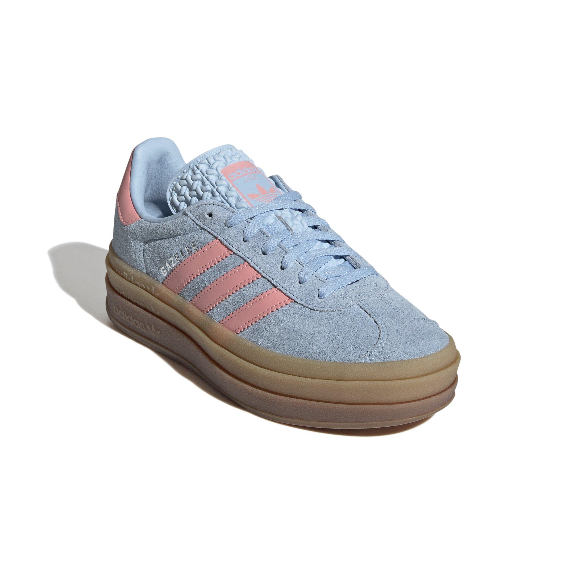adidas Originals Gazelle Bold "Clear Sky/Semi Pink Spark/Silver Metallic" Grade School Girls' Shoe - BLUE/PINK Thumbnail View 5