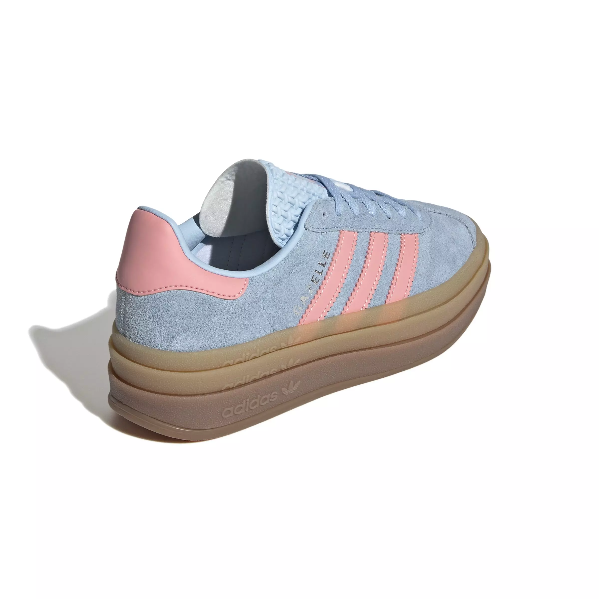 adidas Originals Gazelle Bold "Clear Sky/Semi Pink Spark/Silver Metallic" Grade School Girls' Shoe - BLUE/PINK