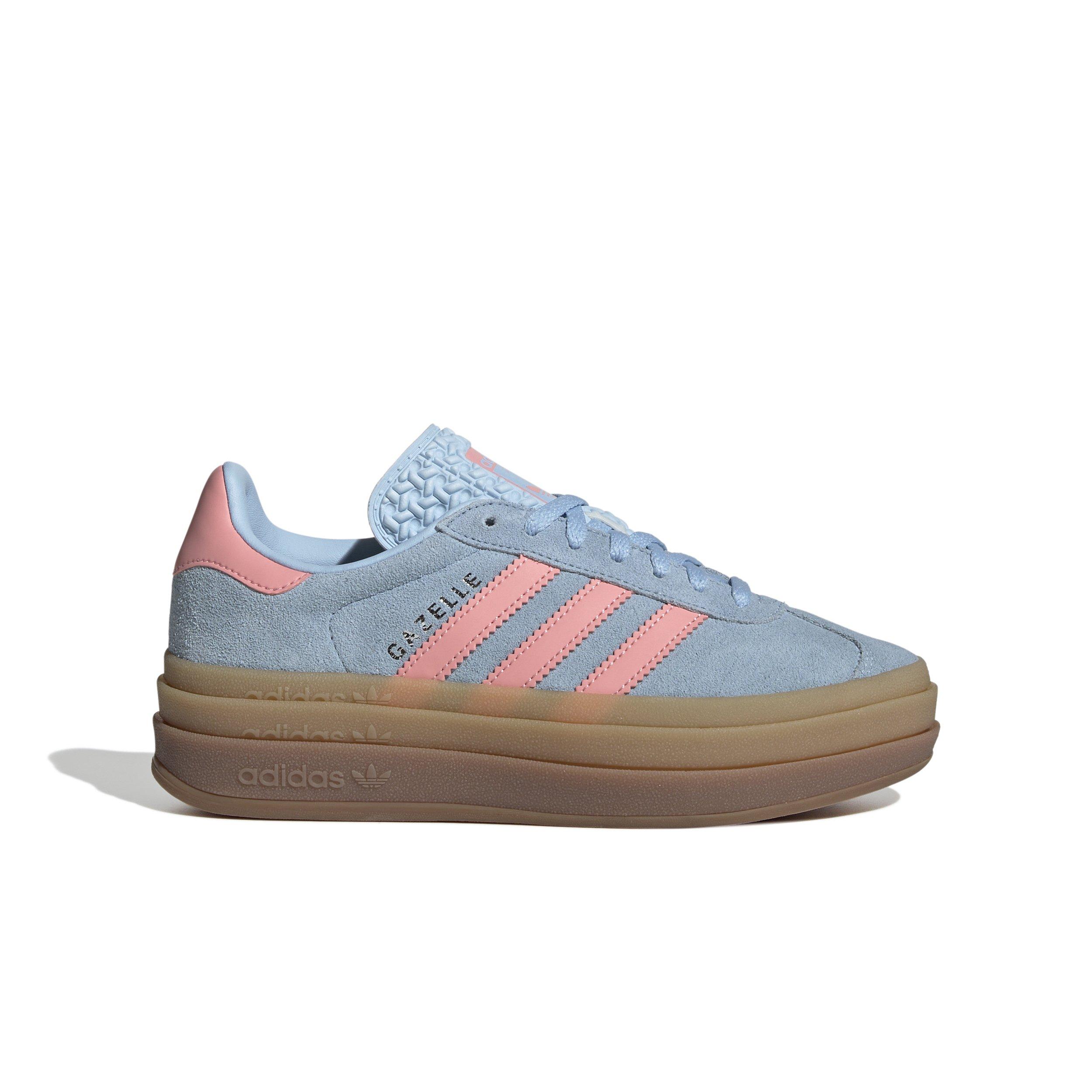 adidas Originals Gazelle Bold "Clear Sky/Semi Pink Spark/Silver Metallic" Grade School Girls' Shoe - BLUE/PINK Thumbnail View 1