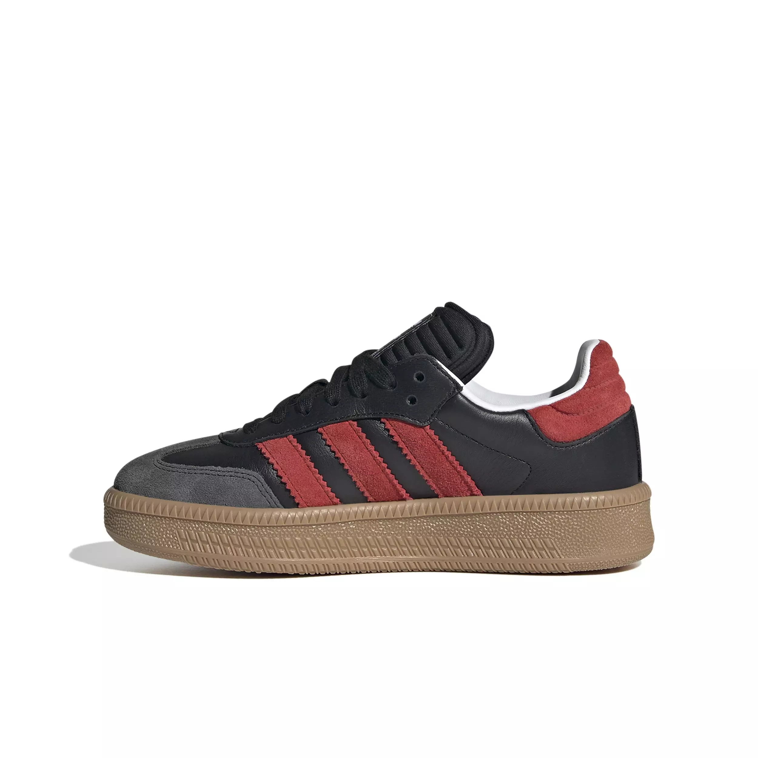 adidas Originals Samba XLG "Core Black/Better Scarlet" Grade School Boys' Shoe - BLACK/RED