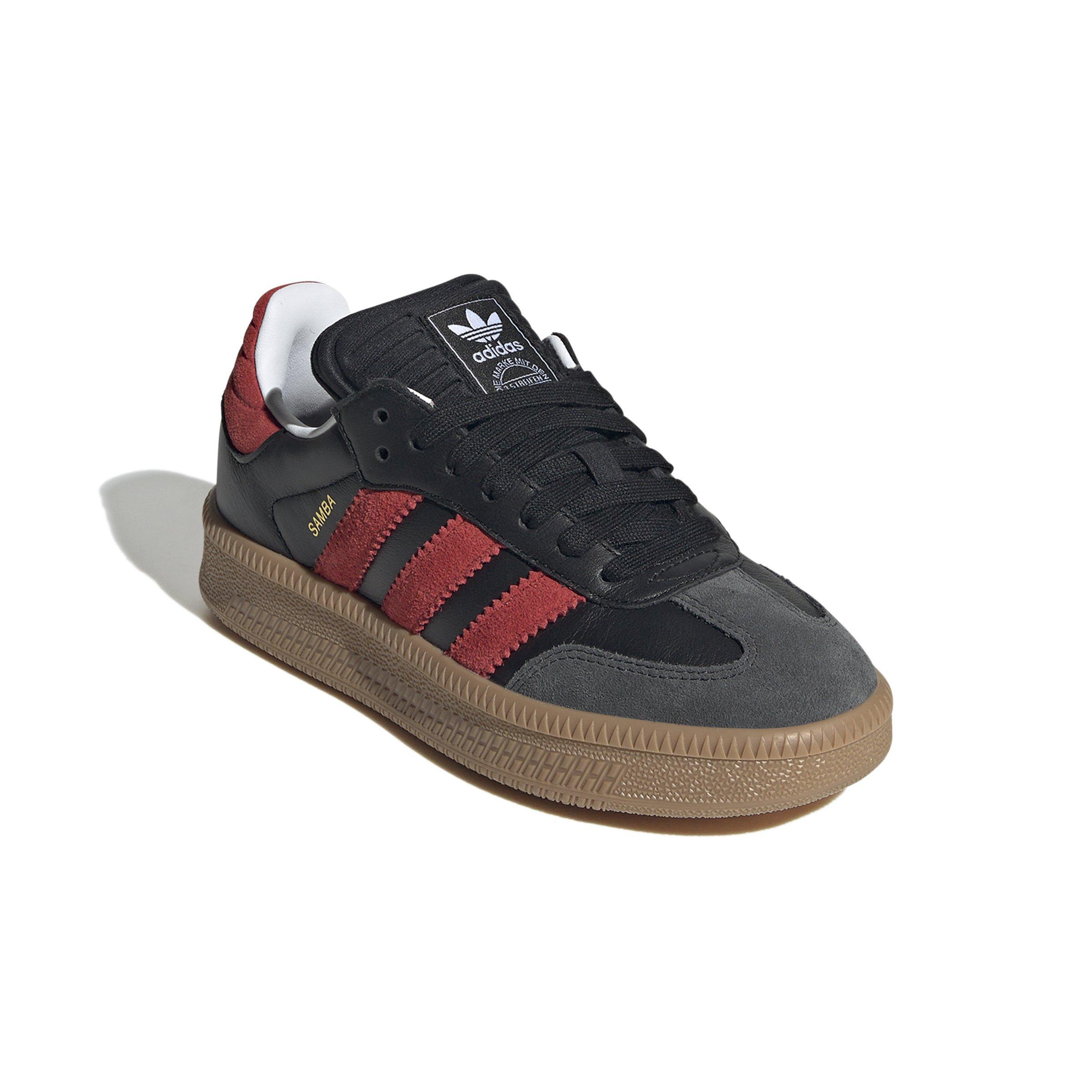 adidas Originals Samba XLG "Core Black/Better Scarlet" Grade School Boys' Shoe - BLACK/RED Thumbnail View 3