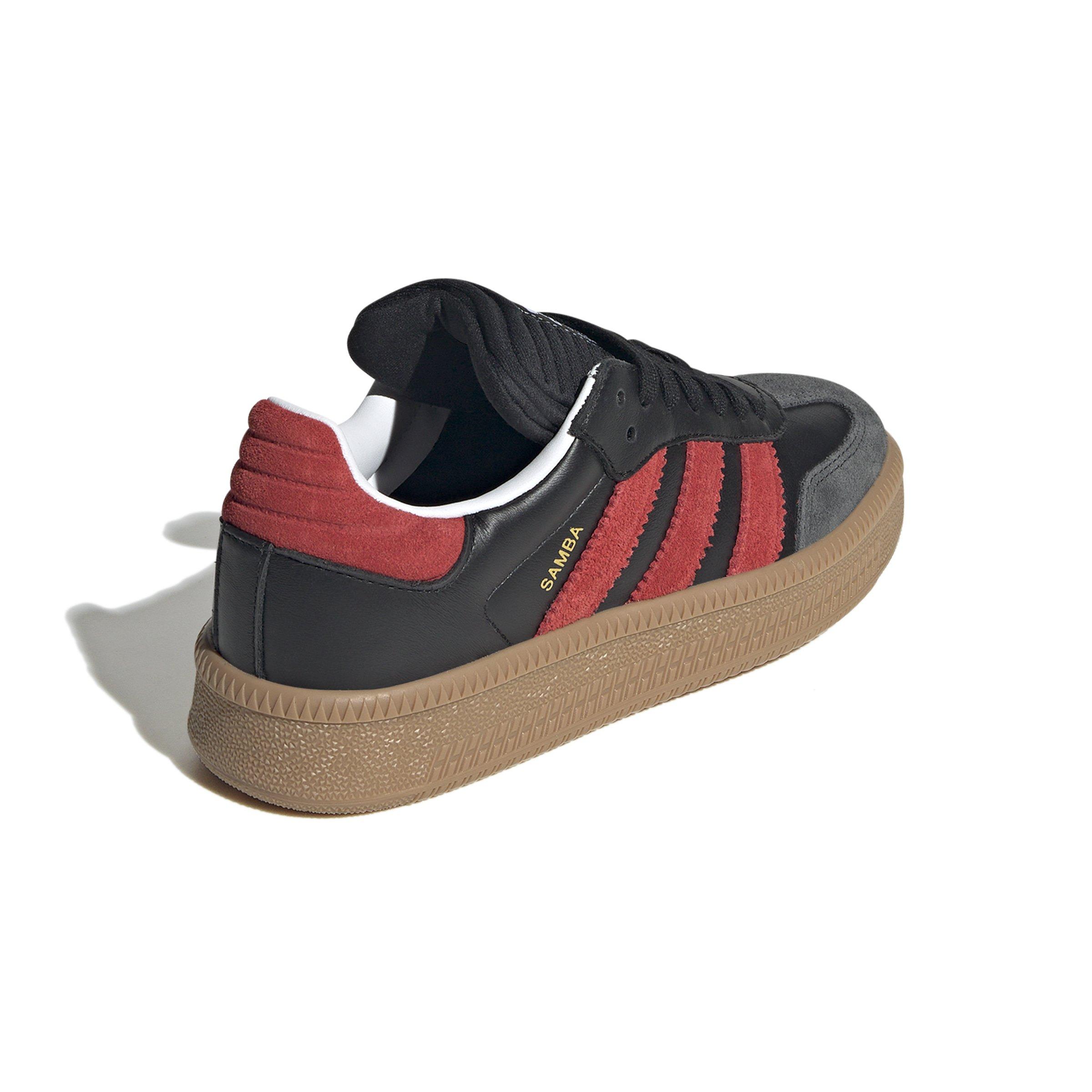 adidas Originals Samba XLG "Core Black/Better Scarlet" Grade School Boys' Shoe - BLACK/RED Thumbnail View 4
