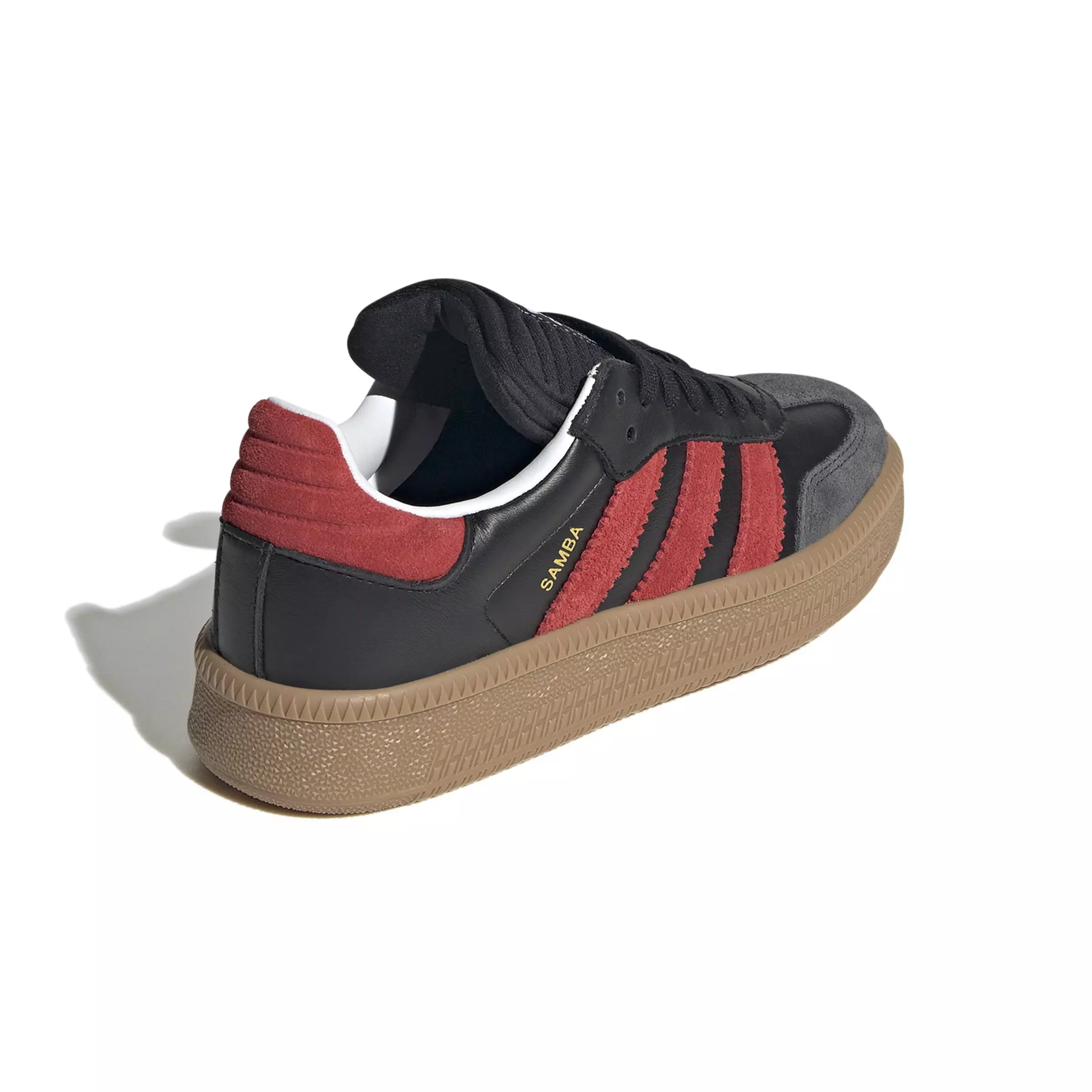 adidas Originals Samba XLG "Core Black/Better Scarlet" Grade School Boys' Shoe - BLACK/RED
