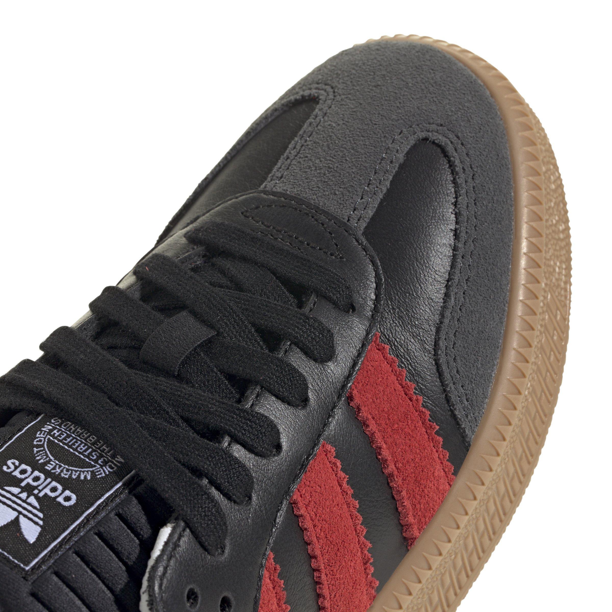 adidas Originals Samba XLG "Core Black/Better Scarlet" Grade School Boys' Shoe - BLACK/RED Thumbnail View 5