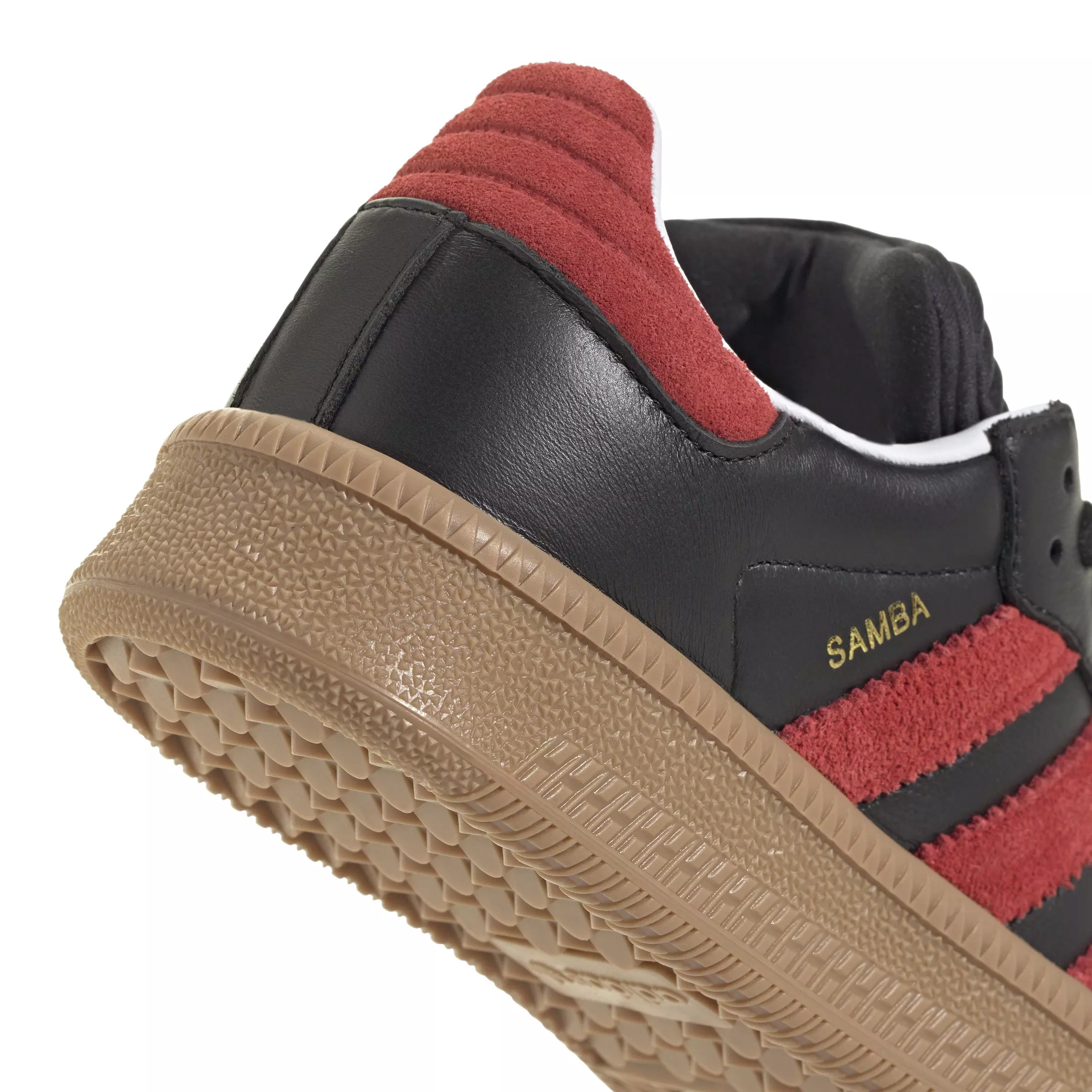 adidas Originals Samba XLG "Core Black/Better Scarlet" Grade School Boys' Shoe - BLACK/RED