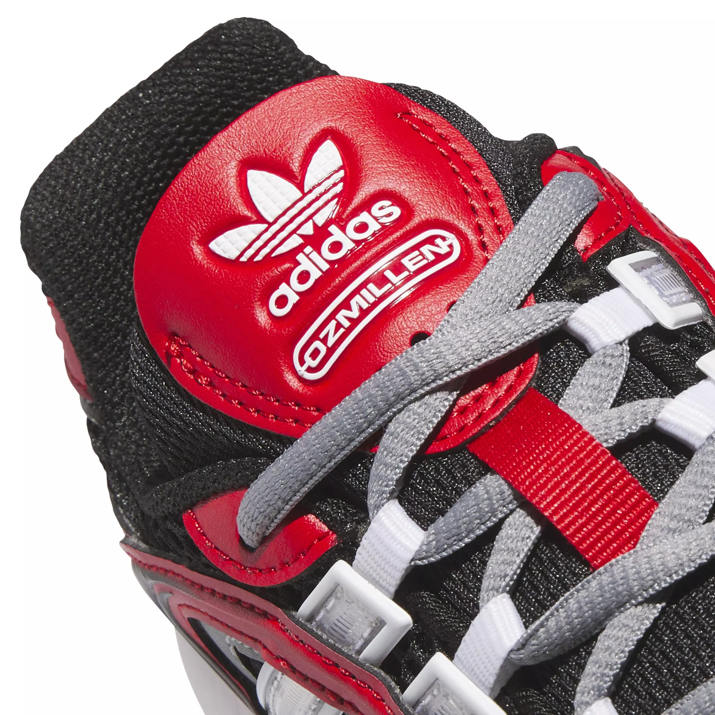 adidas Originals Ozmillen "Better Scarlet/Ftwr White/Grey Three" Grade School Boys' Shoe - RED/BLACK