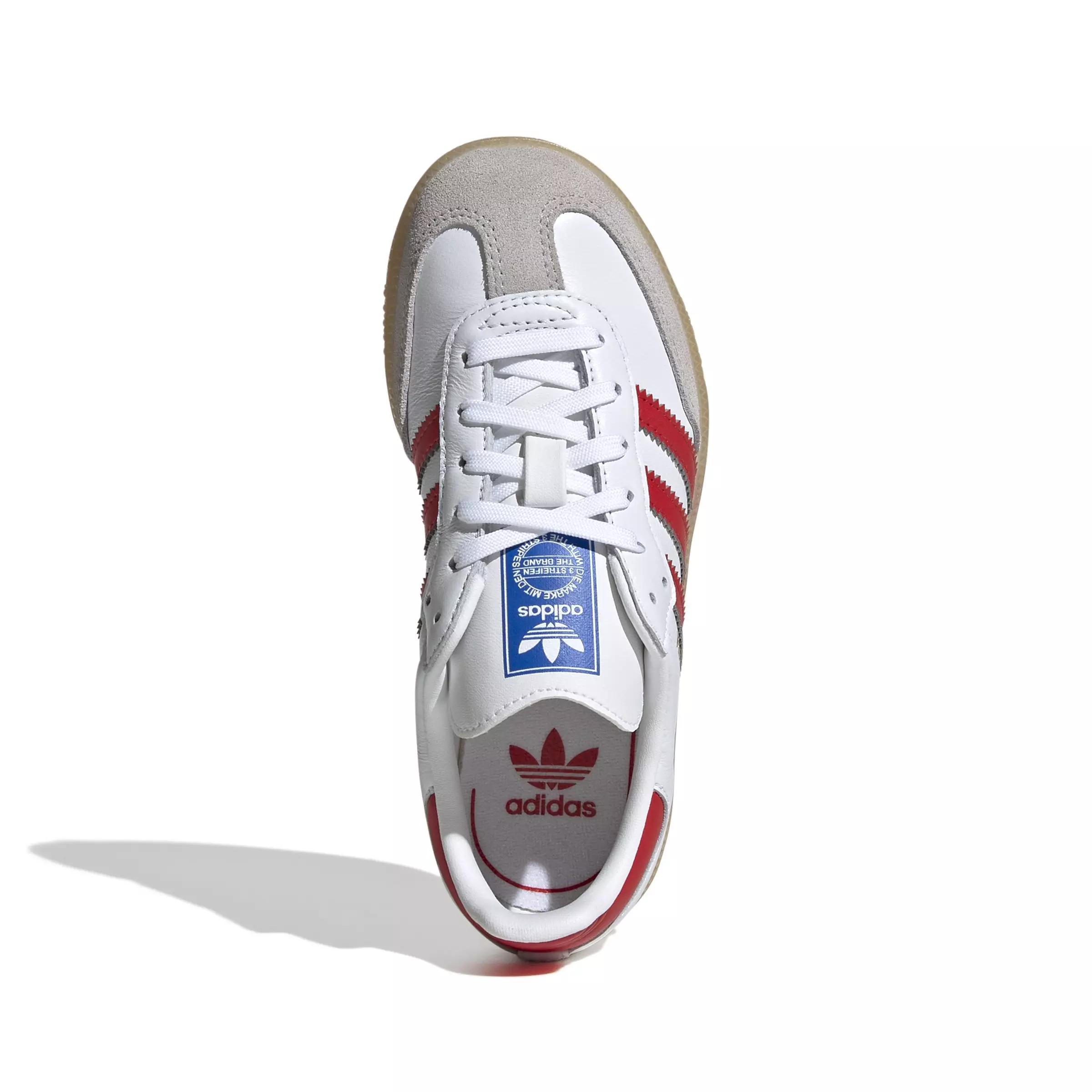 adidas Originals Samba OG "Ftwr White/Collegiate Red/Gum" Preschool Boys' Shoe - WHITE/RED
