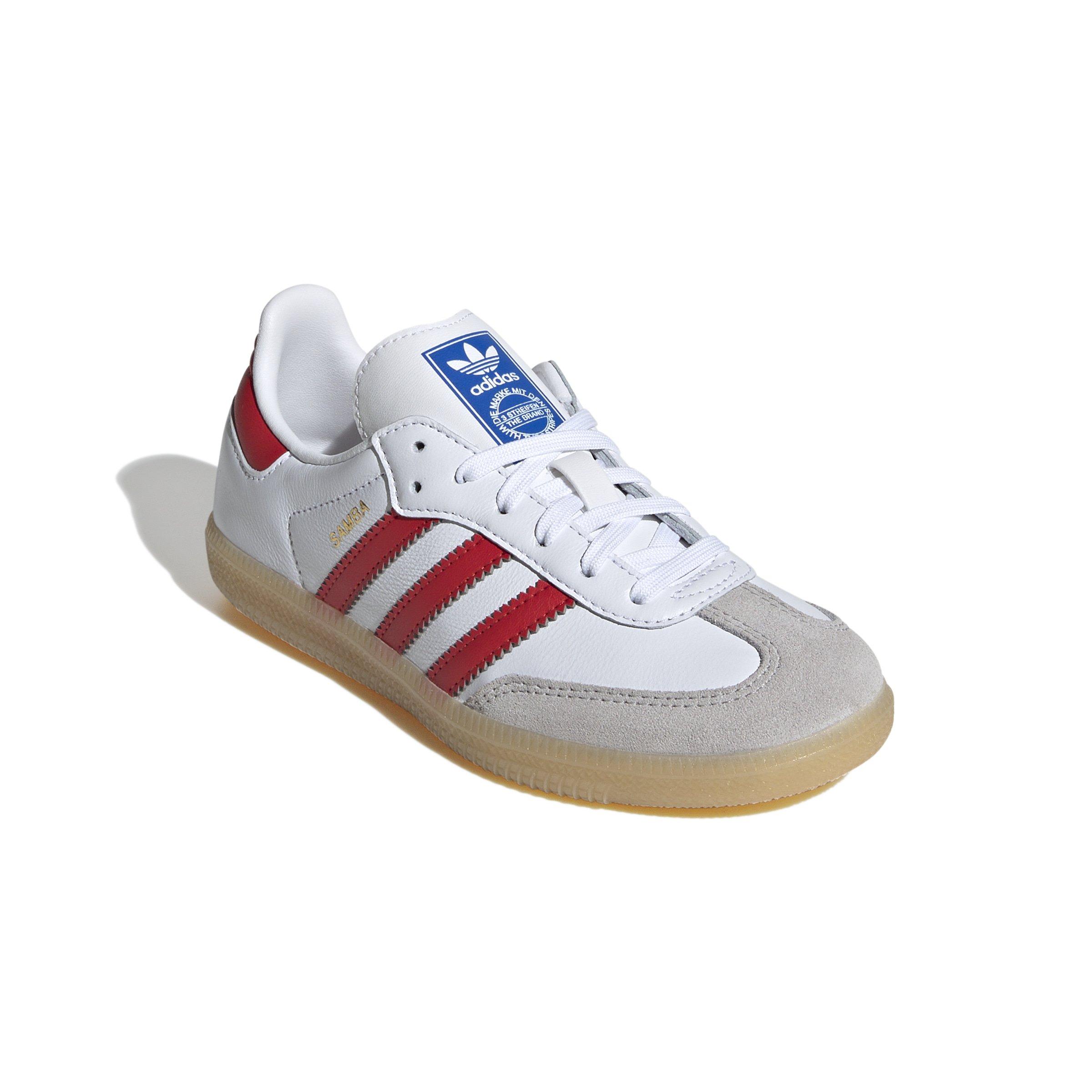 adidas Originals Samba OG "Ftwr White/Collegiate Red/Gum" Preschool Boys' Shoe - WHITE/RED Thumbnail View 4