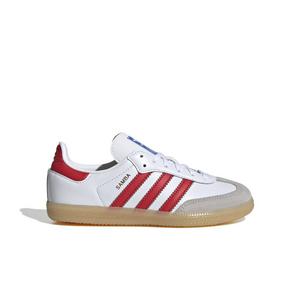 adidas Originals Samba OG "Ftwr White/Collegiate Red/Gum" Preschool Boys' Shoe