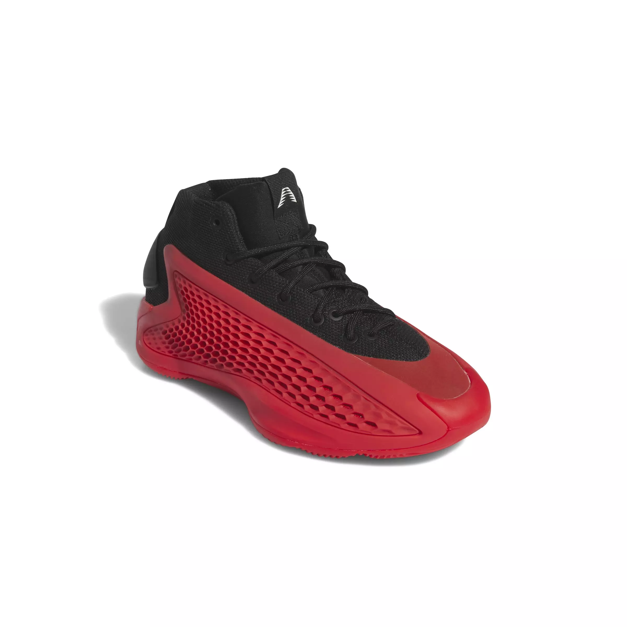 adidas Anthony Edwards 1 "Pure Ruby" Grade School Kids' Basketball Shoe - BLACK/RED/CLOUD WHITE