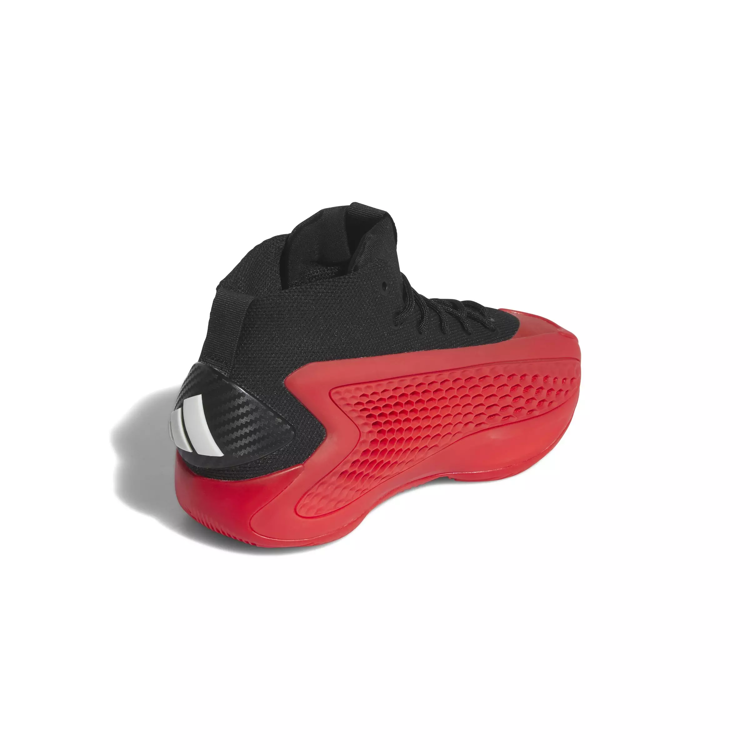 adidas Anthony Edwards 1 "Pure Ruby" Grade School Kids' Basketball Shoe - BLACK/RED/CLOUD WHITE