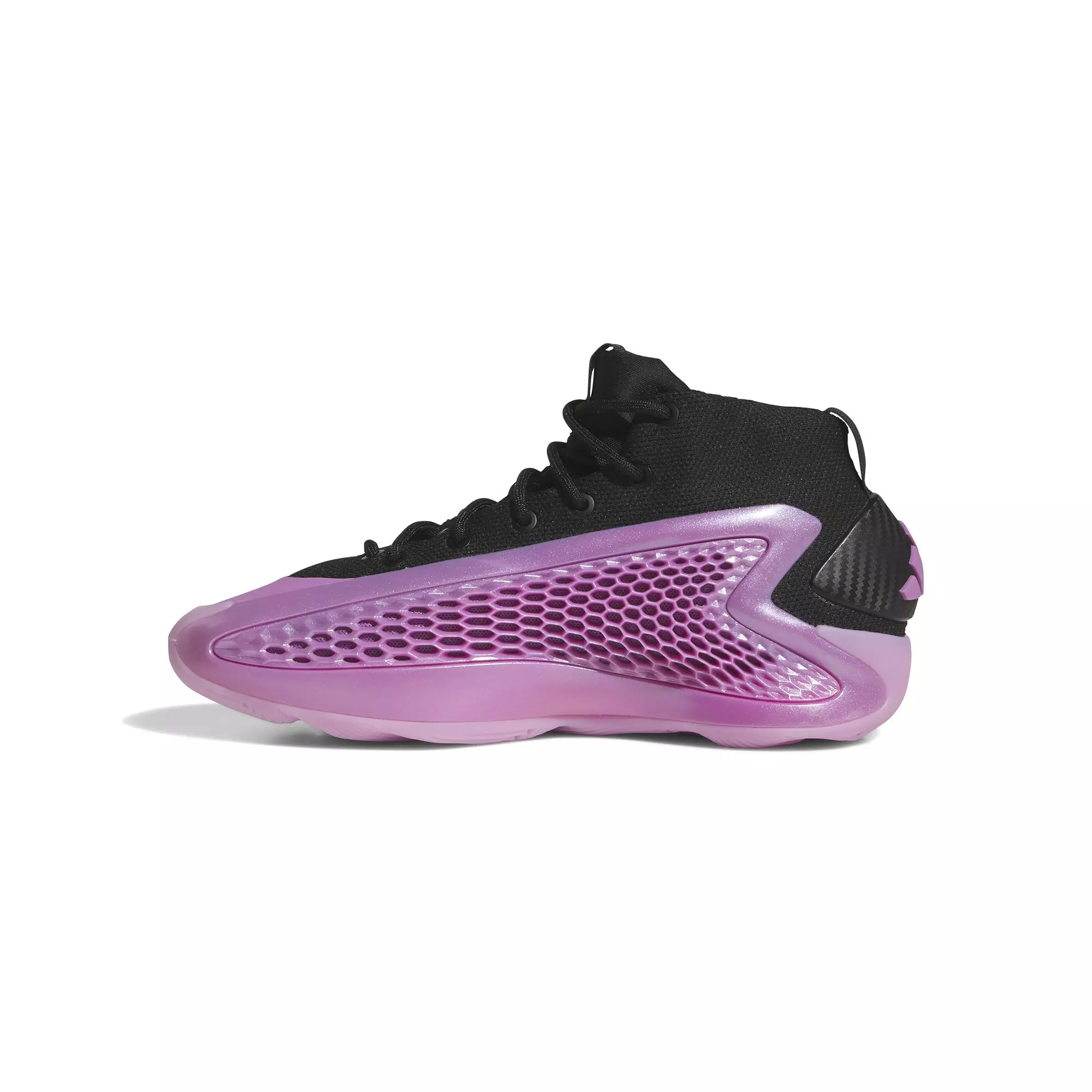 adidas Anthony Edwards 1 "Pre Loved Purple" Grade School Kids' Basketball Shoe - BLACK/PRELOVED PURPLE