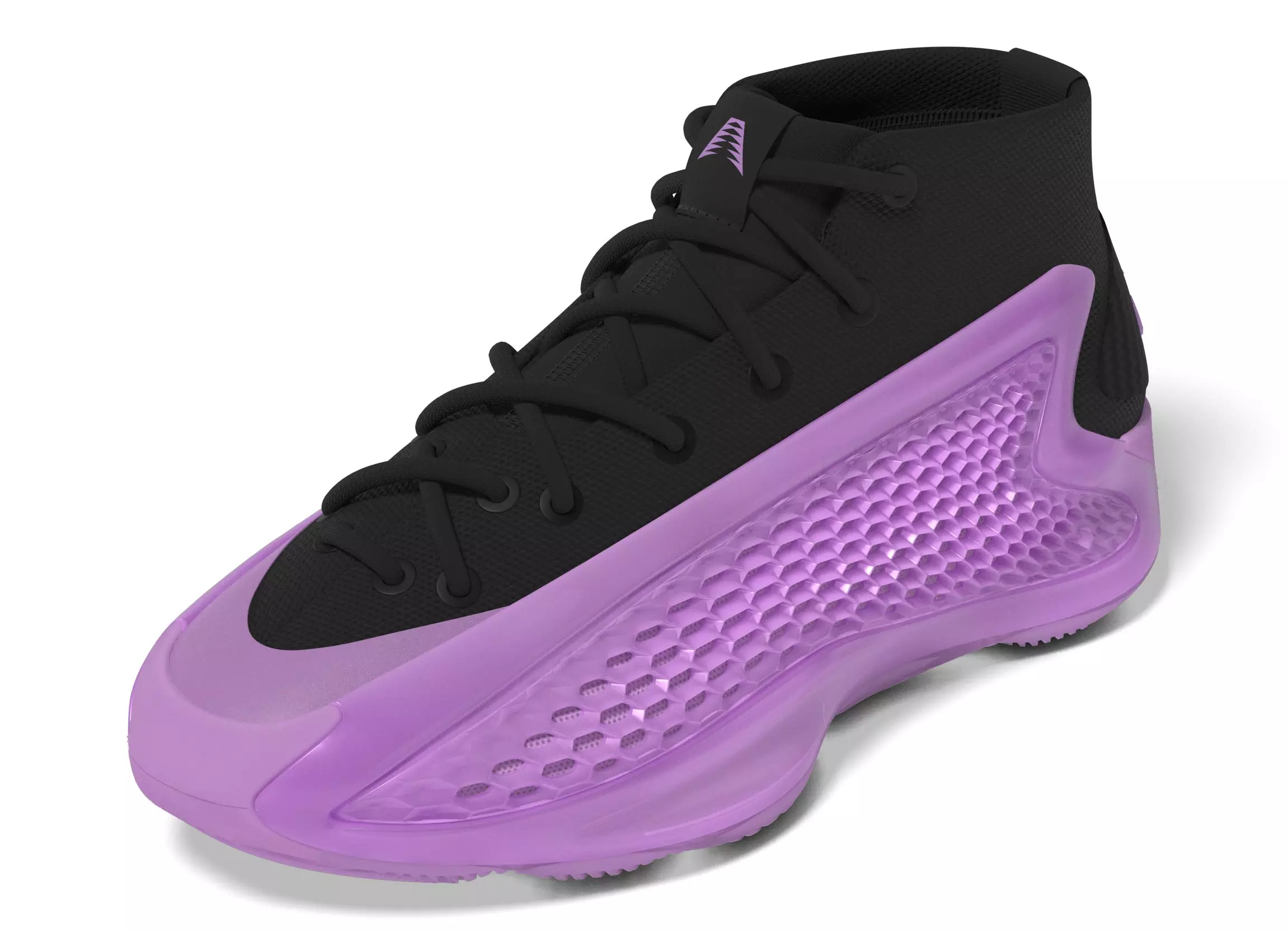 adidas Anthony Edwards 1 "Pre Loved Purple" Grade School Kids' Basketball Shoe - BLACK/PRELOVED PURPLE