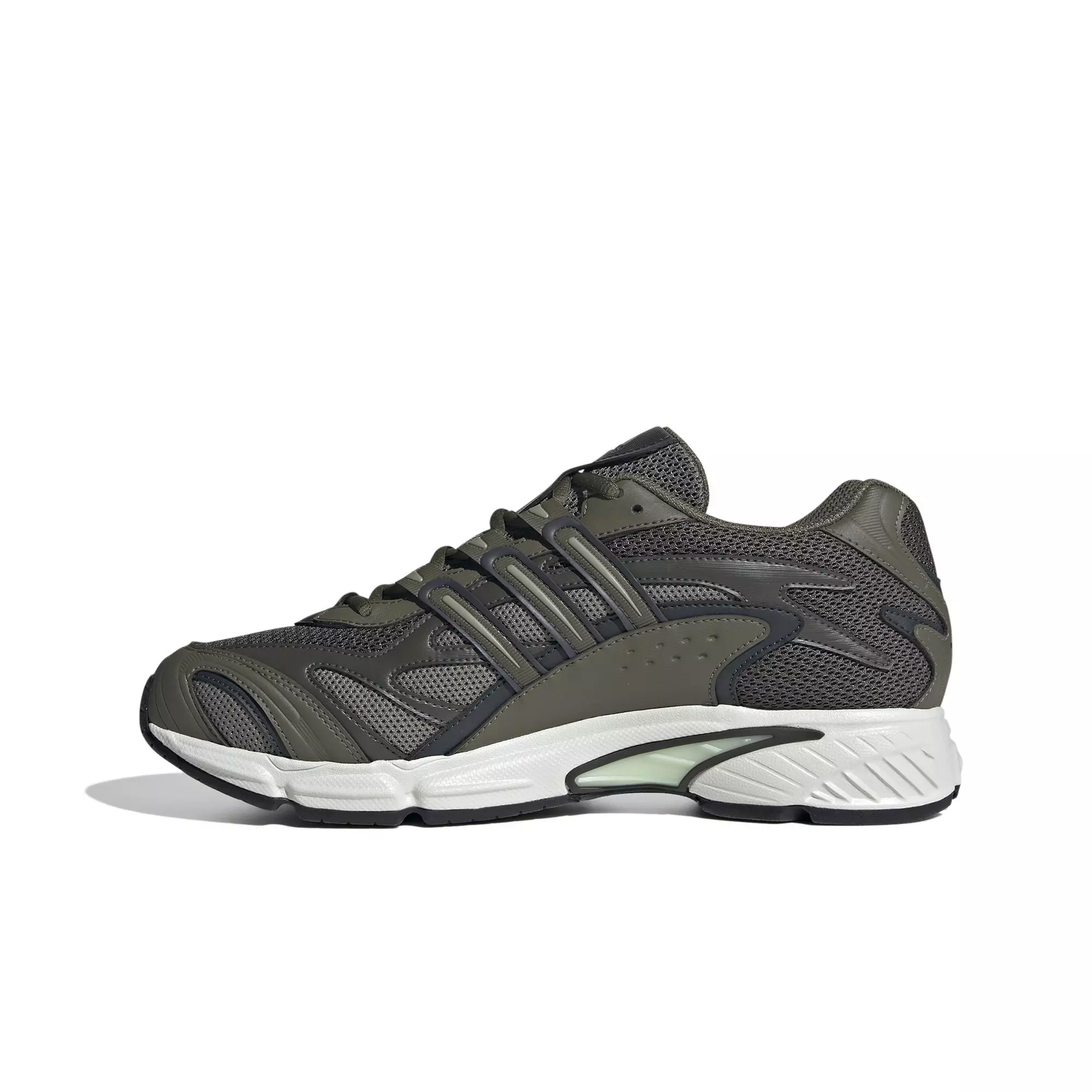 adidas Temper Run 2.0 "Olive Strata/Silver Pebble/Shadow Olive" Men's Shoe - GREEN/BLACK