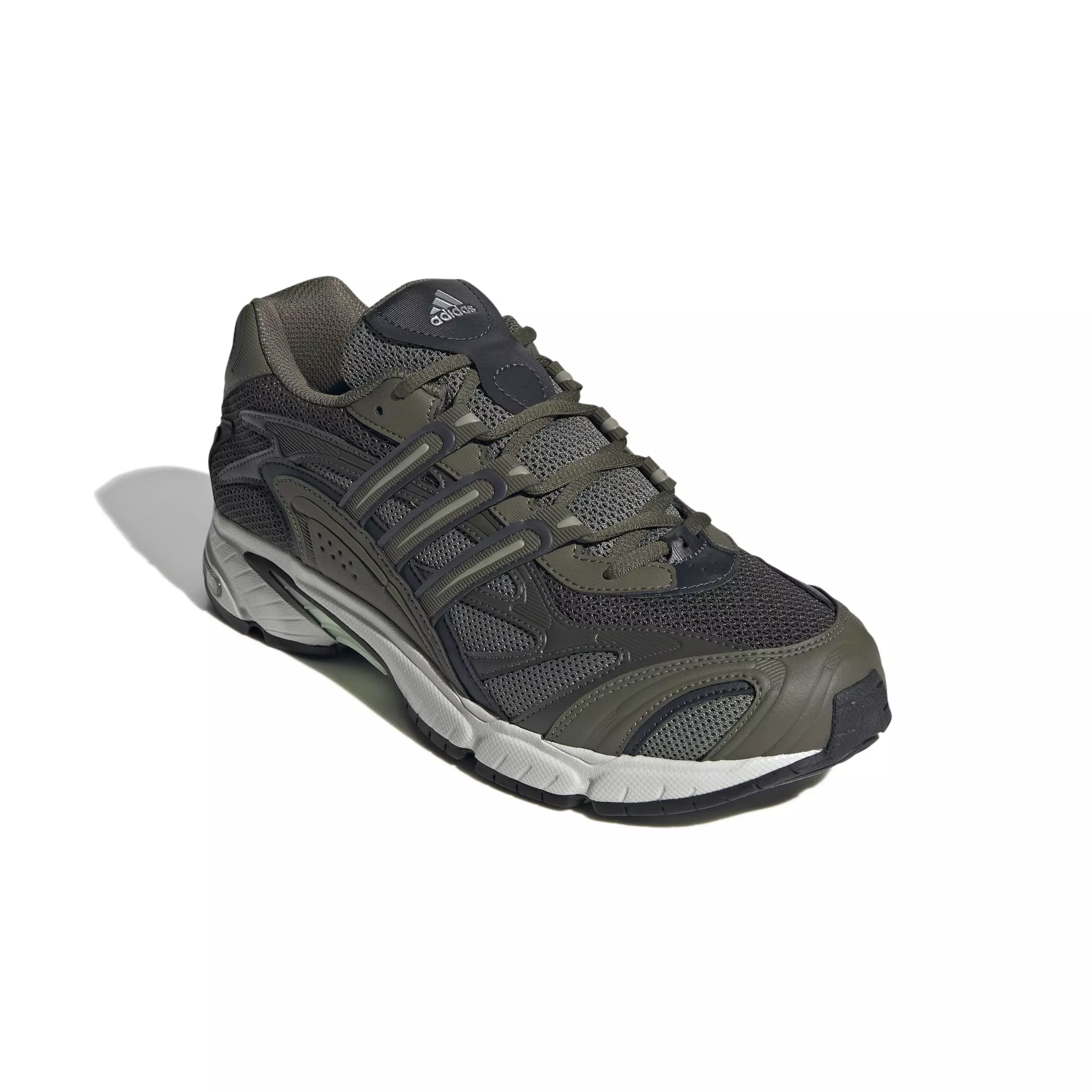 adidas Temper Run 2.0 "Olive Strata/Silver Pebble/Shadow Olive" Men's Shoe - GREEN/BLACK