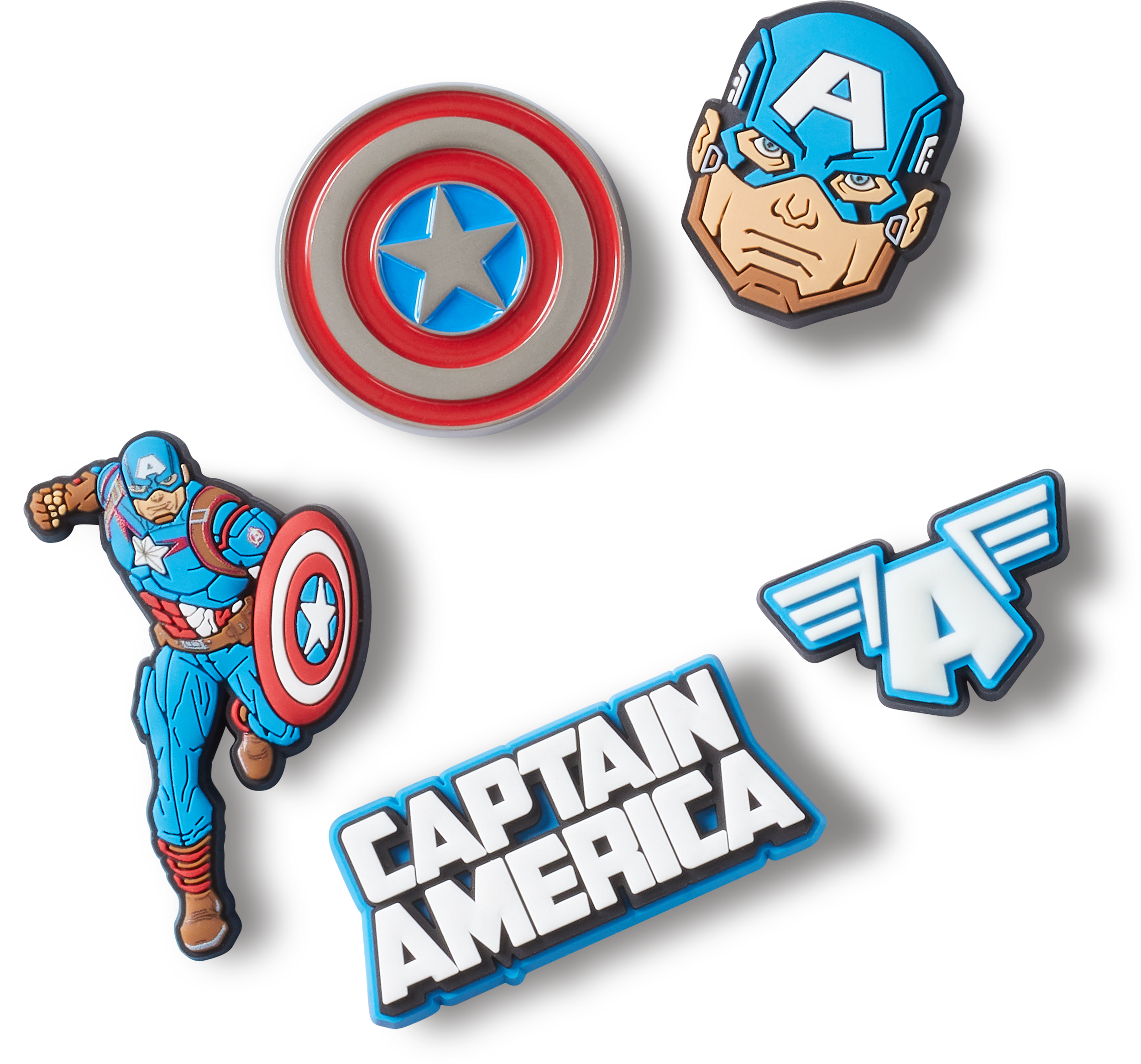 Crocs Captain America Jibbitz Charms-5PK