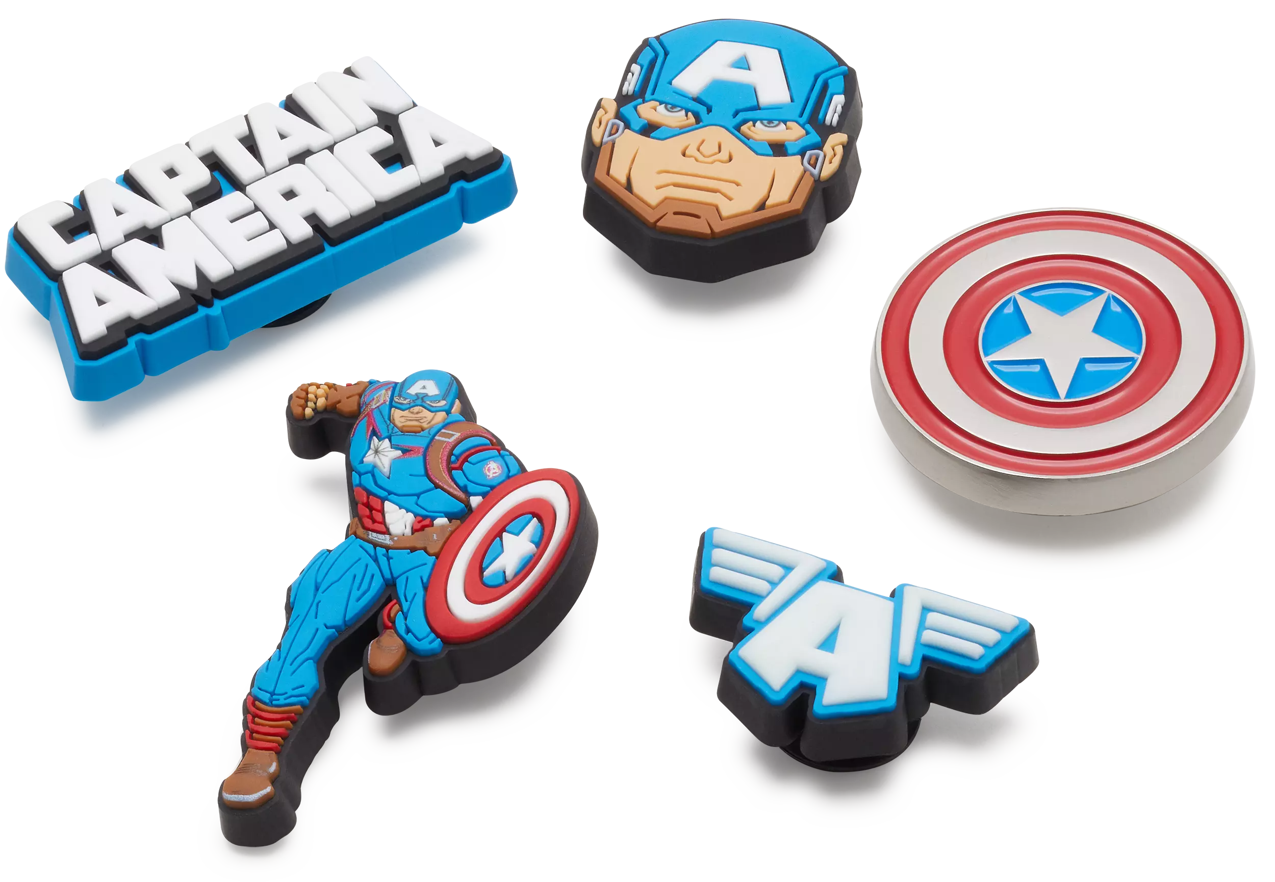 Crocs Captain America Jibbitz Charms-5PK - AS SHOWN
