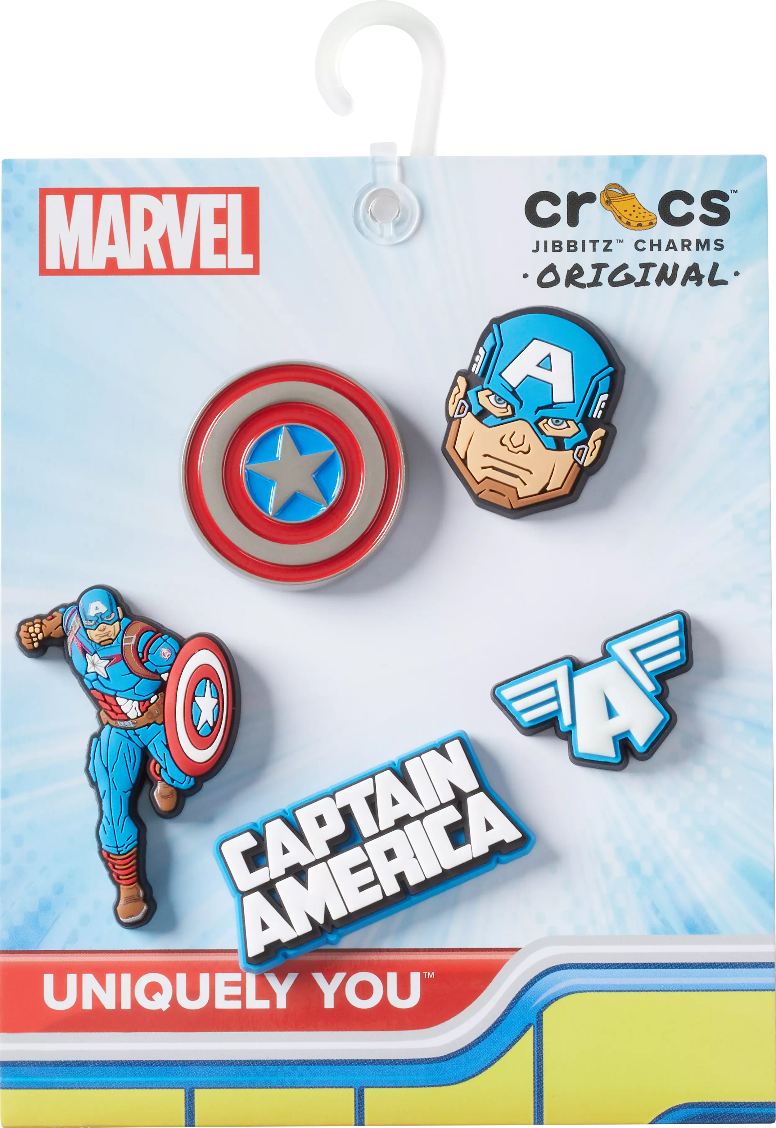 Crocs Captain America Jibbitz Charms-5PK - AS SHOWN