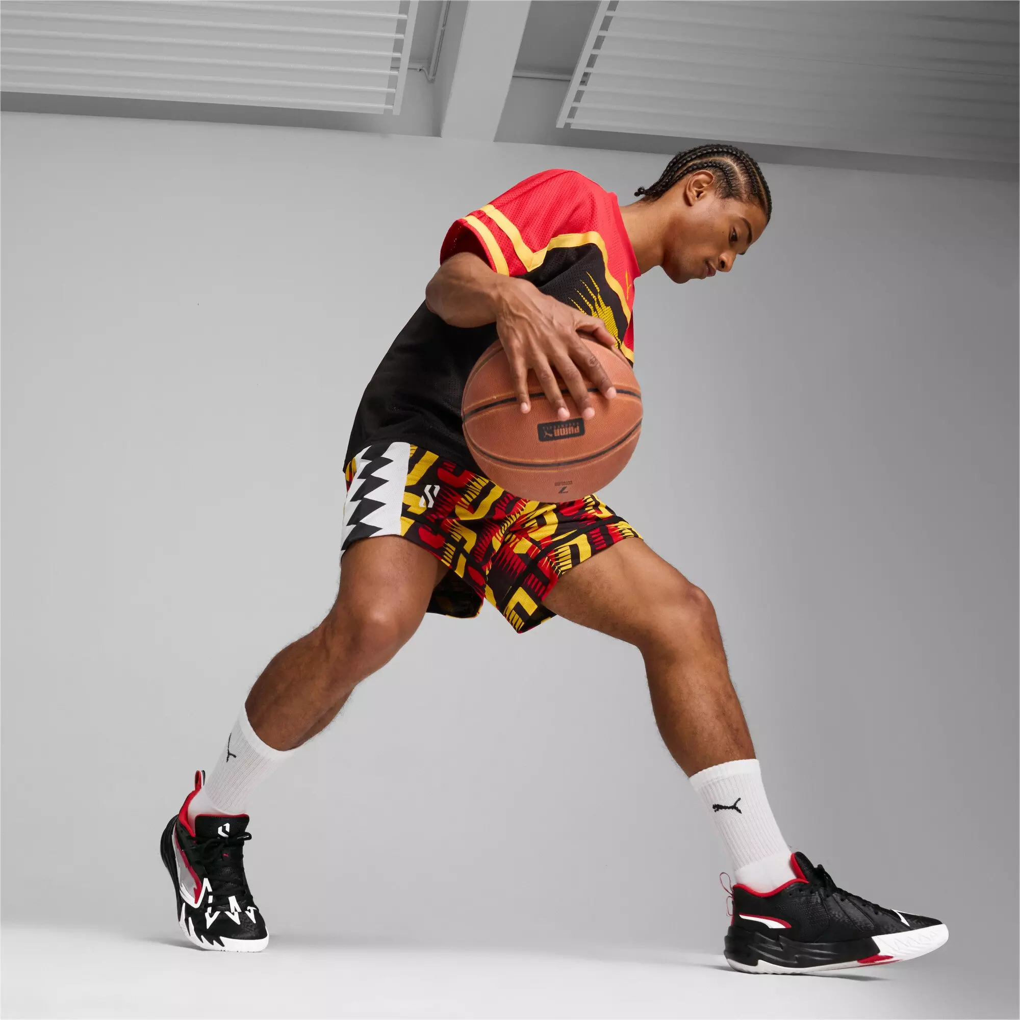 PUMA Scoot Zero "O.D.D City" Preschool Kids' Basketball Shoe - BLACK/RED