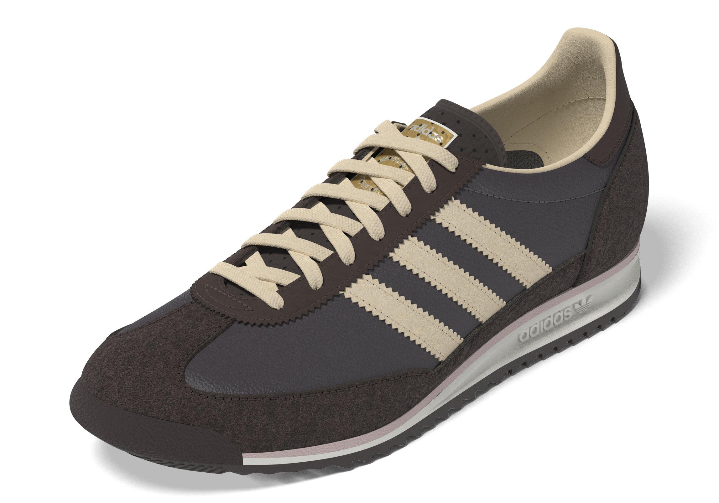 adidas Originals SL 72 OG "Charcoal Crystal/Sand Brown" Women's Shoe - WHITE/CHARCOAL Thumbnail View 9