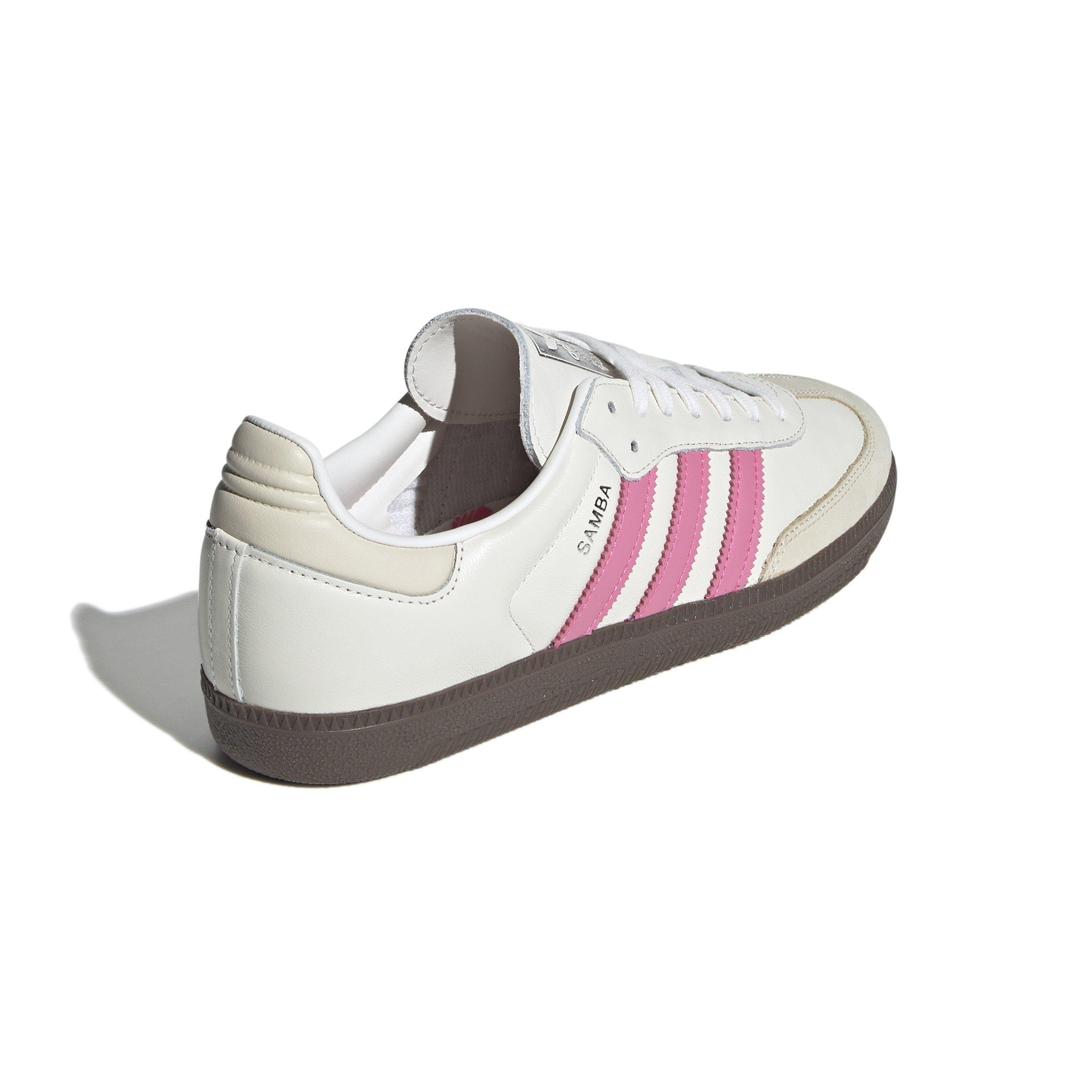 adidas Originals Samba "Cloud White/Lucid Pink/Wonder White" Women's Shoe - WHITE/PINK Thumbnail View 4