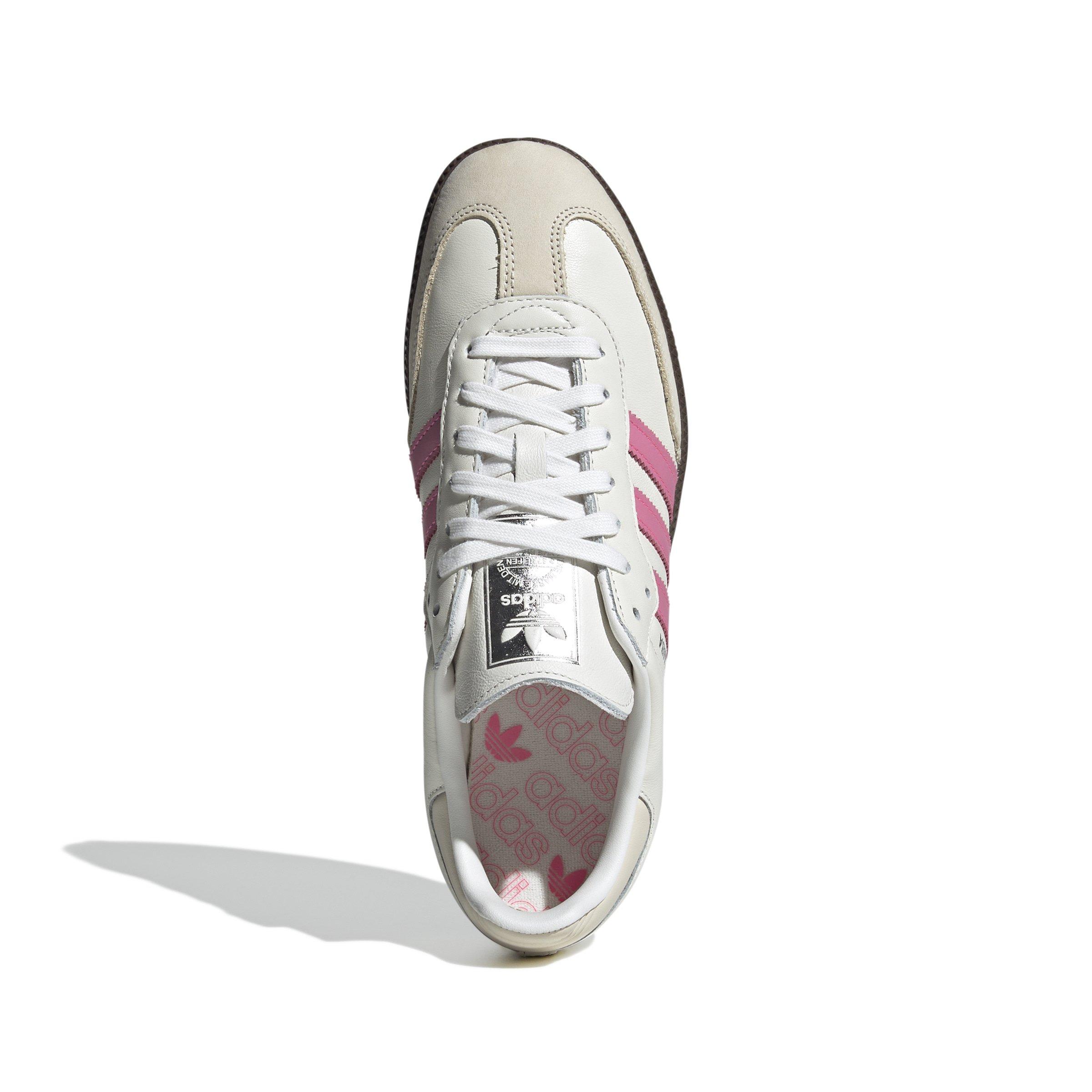 adidas Originals Samba "Cloud White/Lucid Pink/Wonder White" Women's Shoe - WHITE/PINK Thumbnail View 7