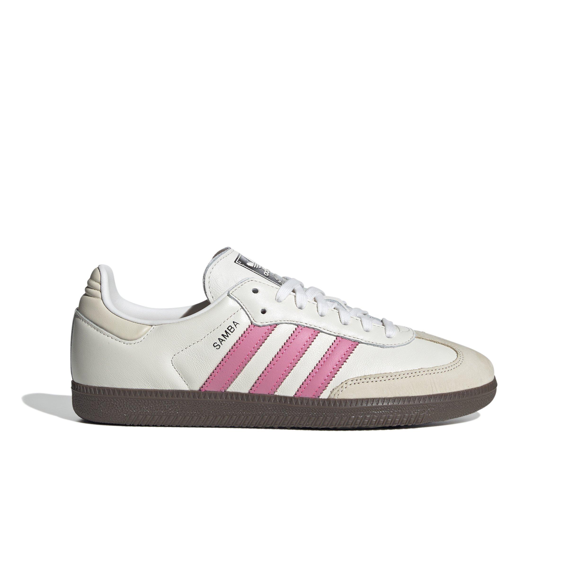 adidas Originals Samba "Cloud White/Lucid Pink/Wonder White" Women's Shoe - WHITE/PINK Thumbnail View 1