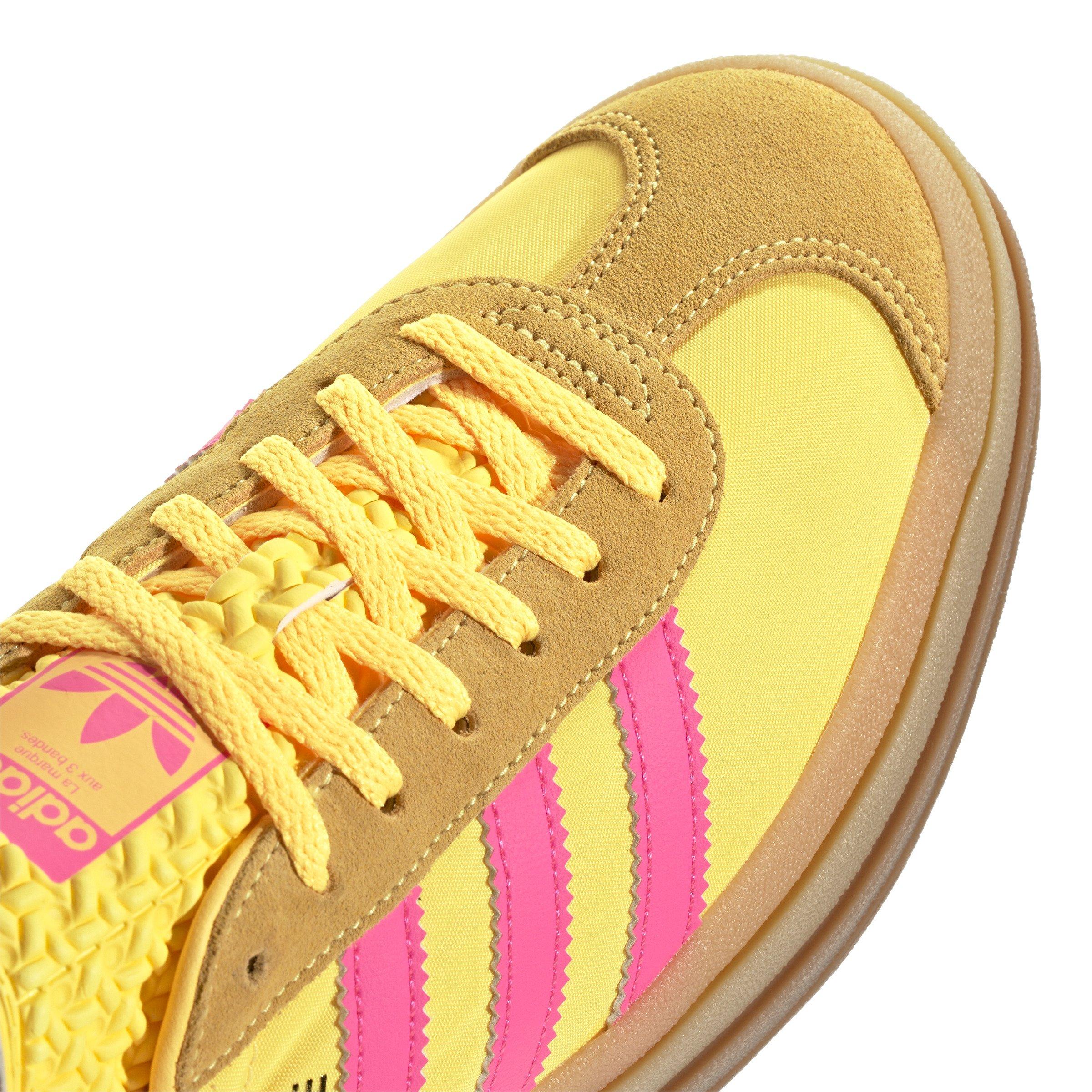 adidas Originals Gazelle Bold "Spark/Lucid Pink" Women's Shoe - PINK/YELLOW Thumbnail View 4