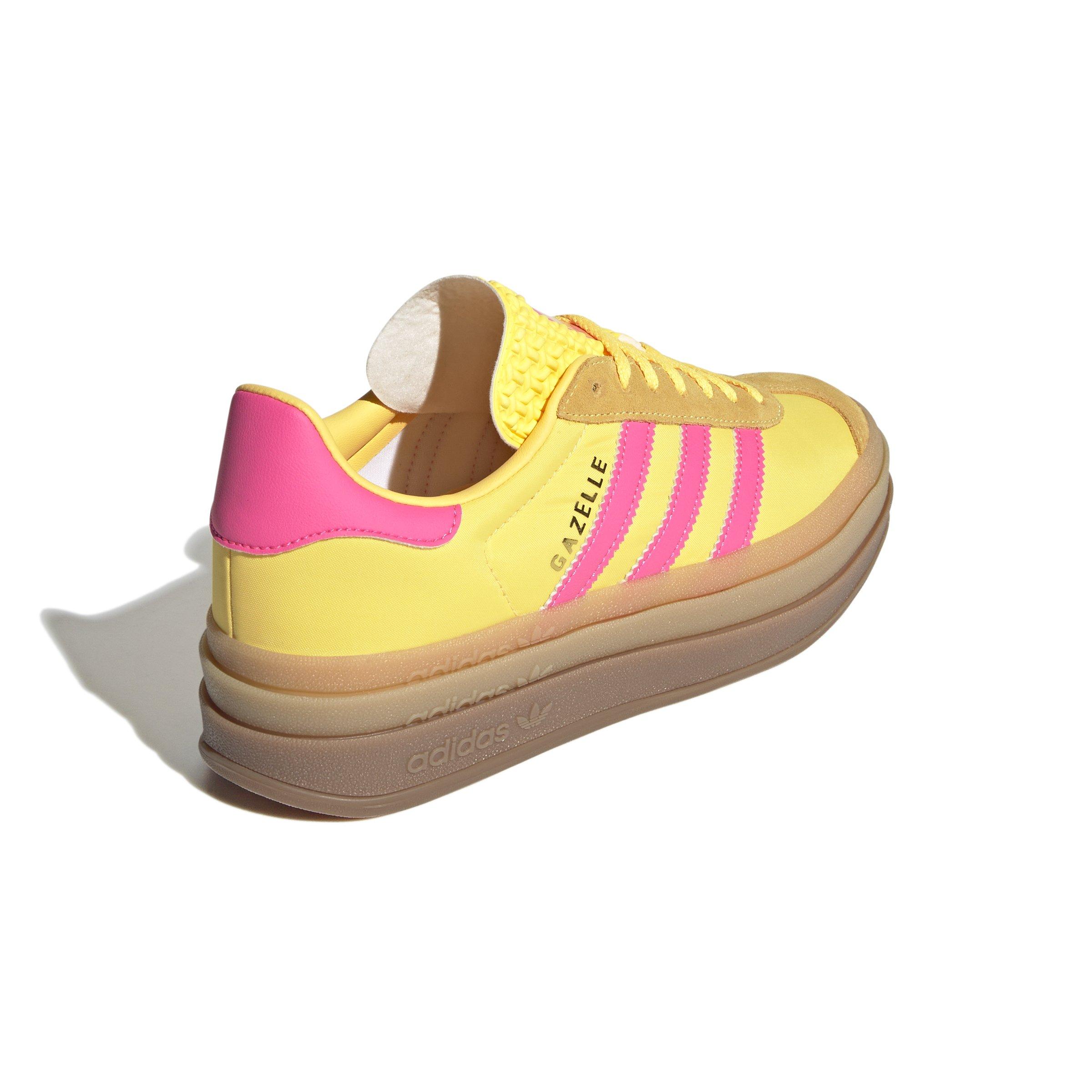 adidas Originals Gazelle Bold "Spark/Lucid Pink" Women's Shoe - PINK/YELLOW Thumbnail View 5