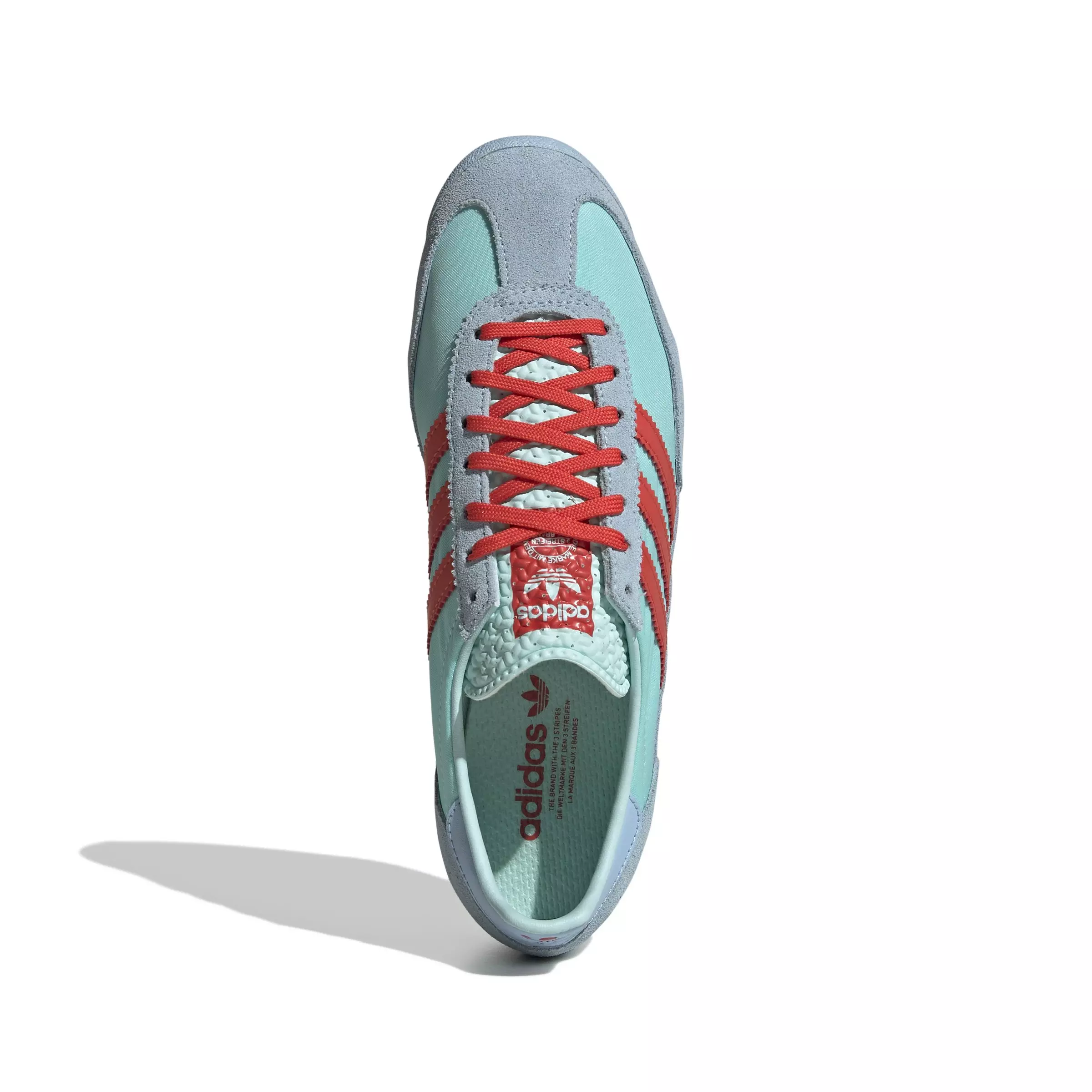 adidas Originals SL 72 OG "Turquoise/Semi Flash Aqua/Bright Red" Women's Shoe - BLUE/RED