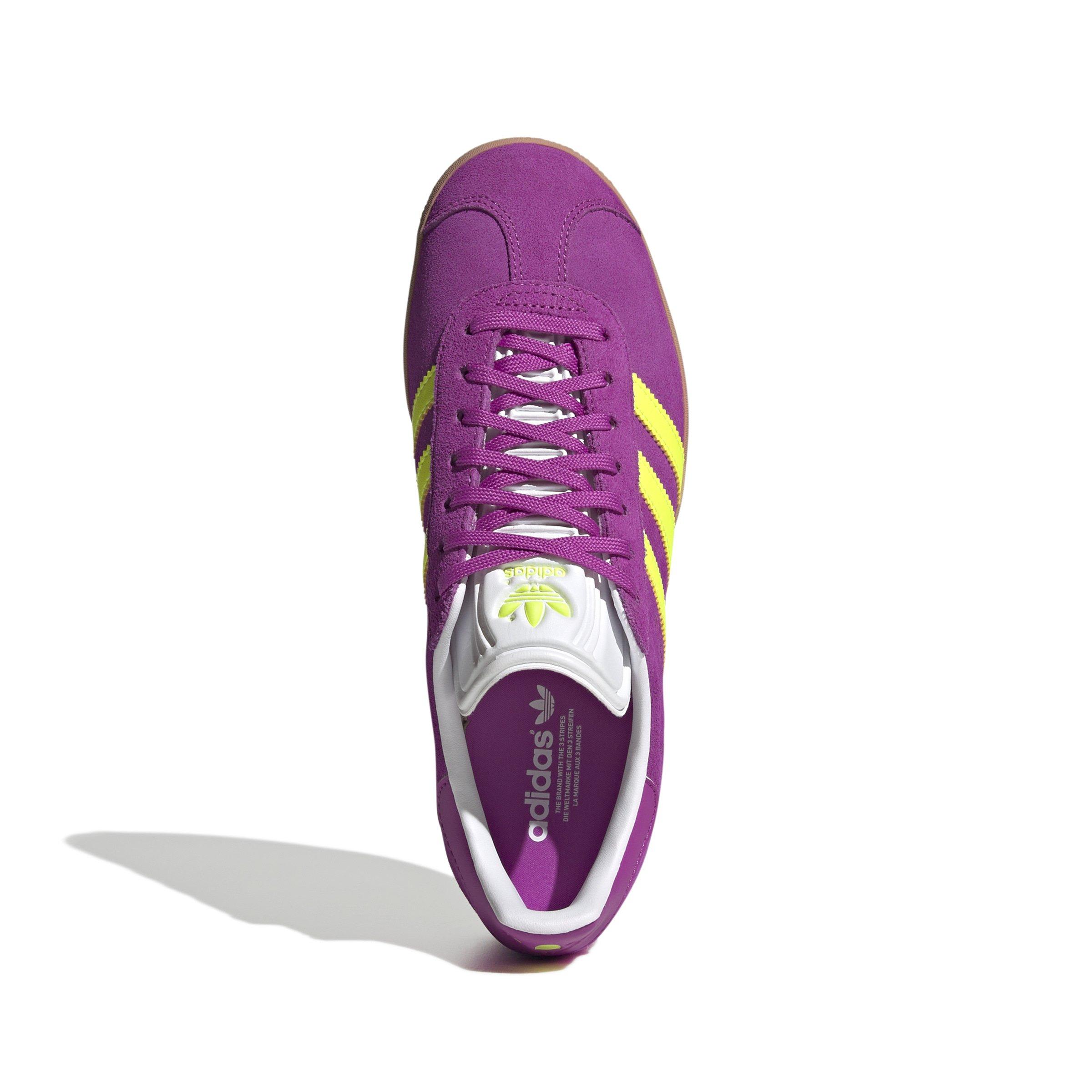 adidas Originals Gazelle "Purple Burst/Solar Yellow/Off-White" Women's Shoe - PURPLE/YELLOW Thumbnail View 3