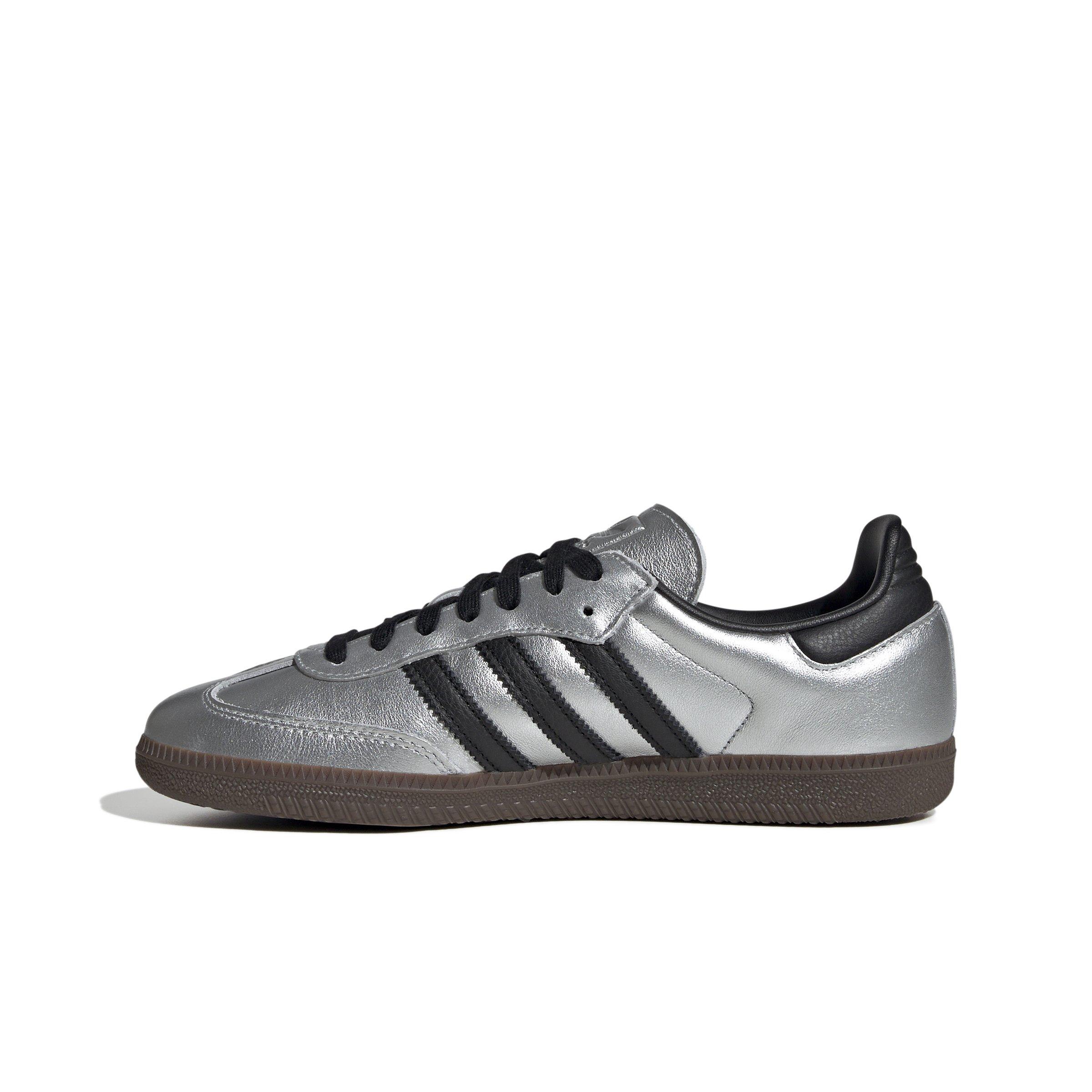adidas Originals Samba OG "Silver Metallic/Core Black/Gum" Women's Shoe - SILVER/BLACK Thumbnail View 2