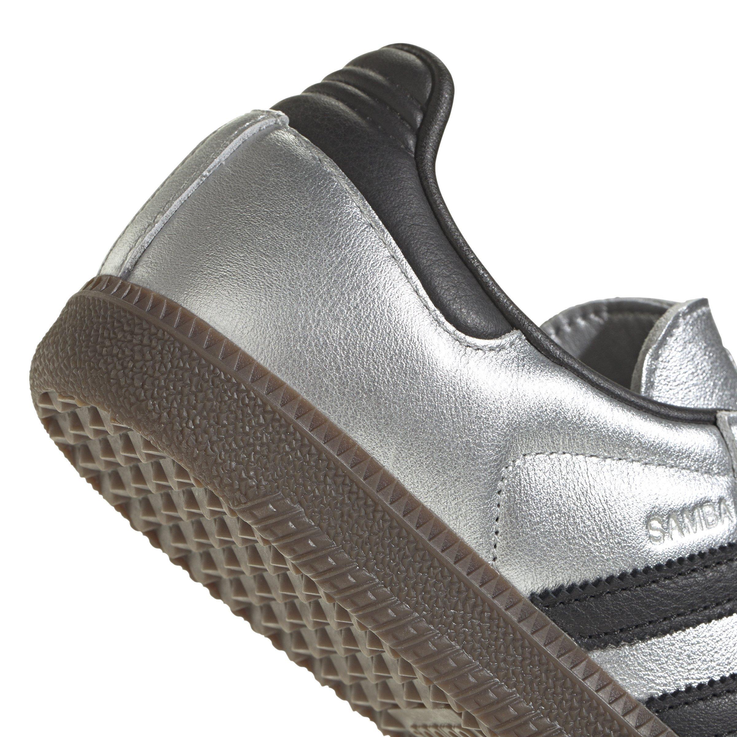 adidas Originals Samba OG "Silver Metallic/Core Black/Gum" Women's Shoe - SILVER/BLACK Thumbnail View 7