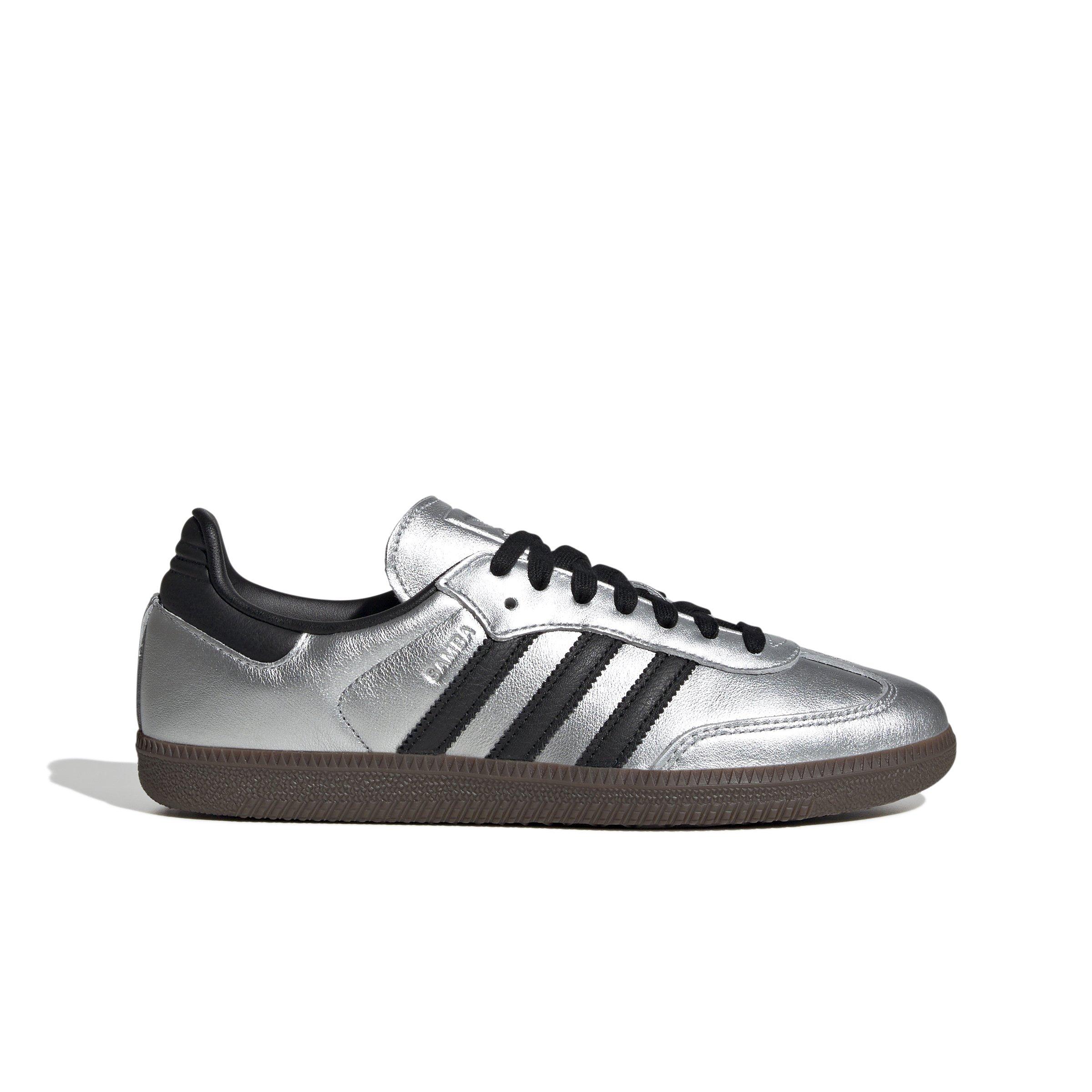 adidas Originals Samba OG "Silver Metallic/Core Black/Gum" Women's Shoe - SILVER/BLACK