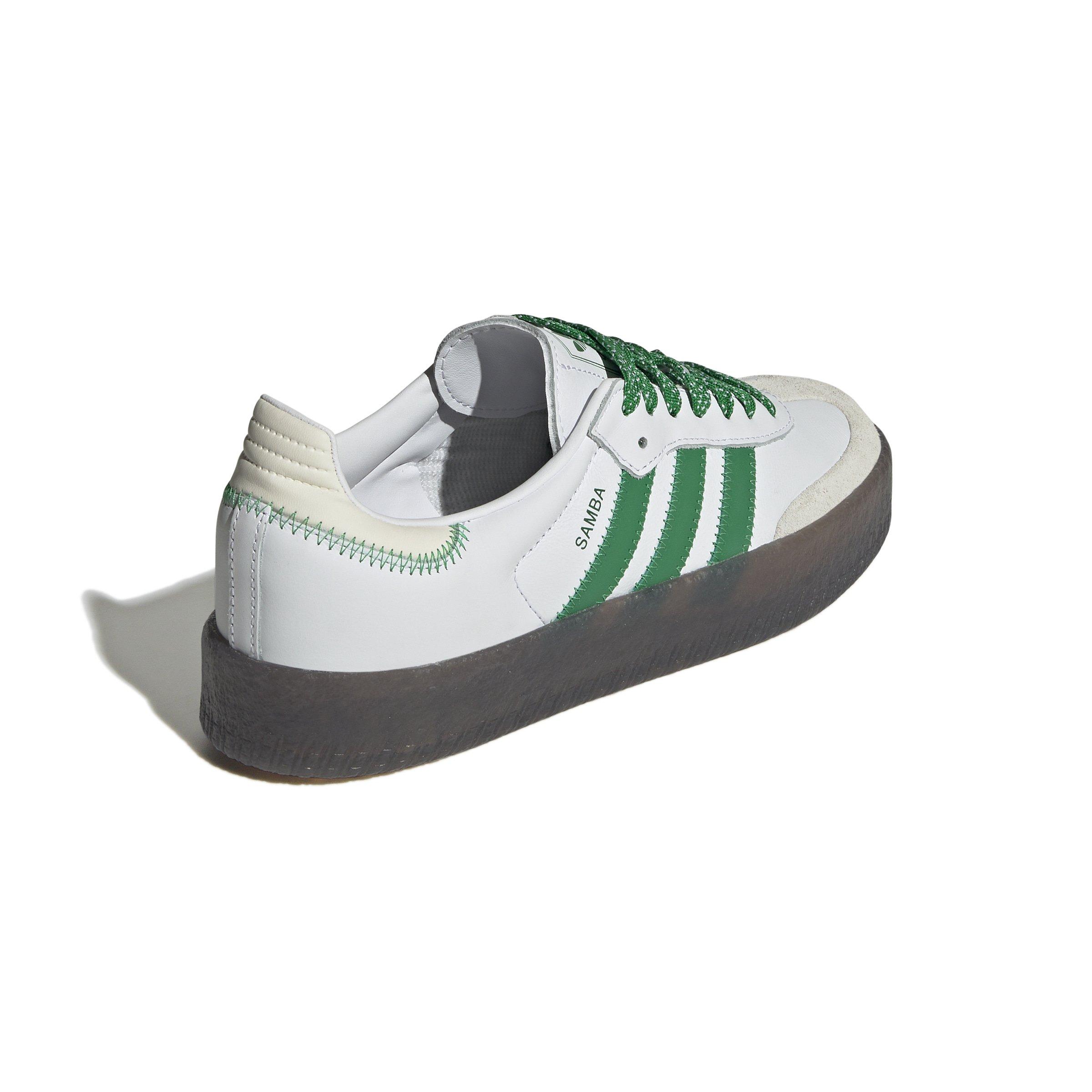 adidas Originals Sambae "Ftwr White/Green/Off-White" Women's Shoe - WHITE/GREEN Thumbnail View 6
