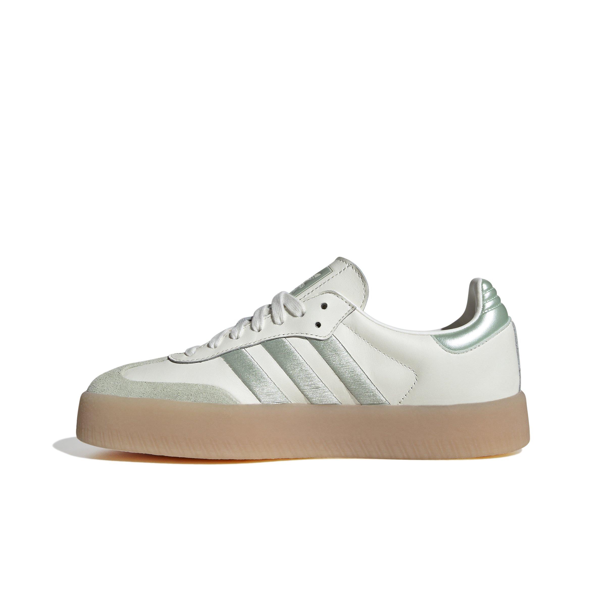 adidas Originals Sambae "Off White/Linen Green/Metallic" Women's Shoe - GREEN/BEIGE Thumbnail View 2